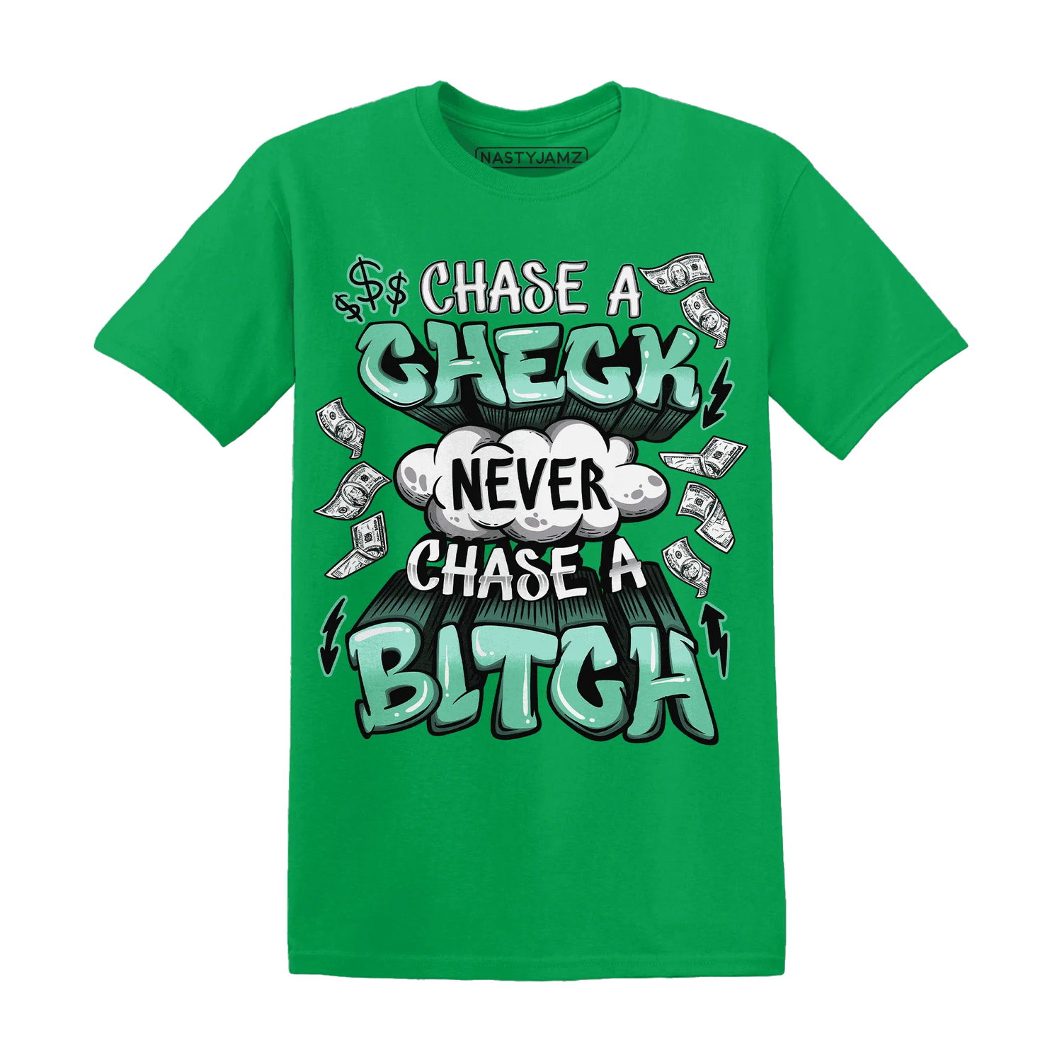 High-OG-Green-Glow-1s-T-Shirt-Match-Chase-A-Check