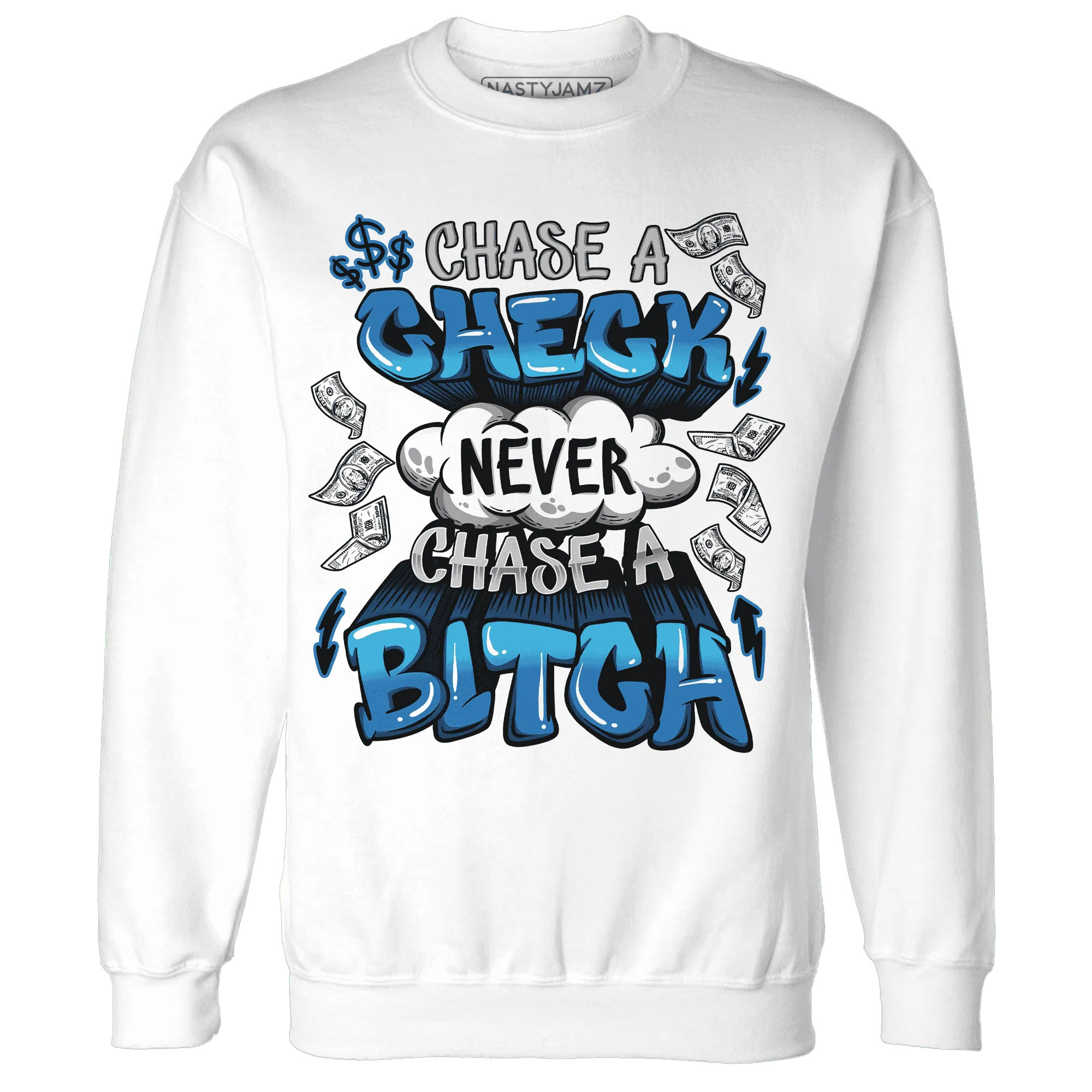 Industrial-Blue-4s-Sweatshirt-Match-Chase-A-Check