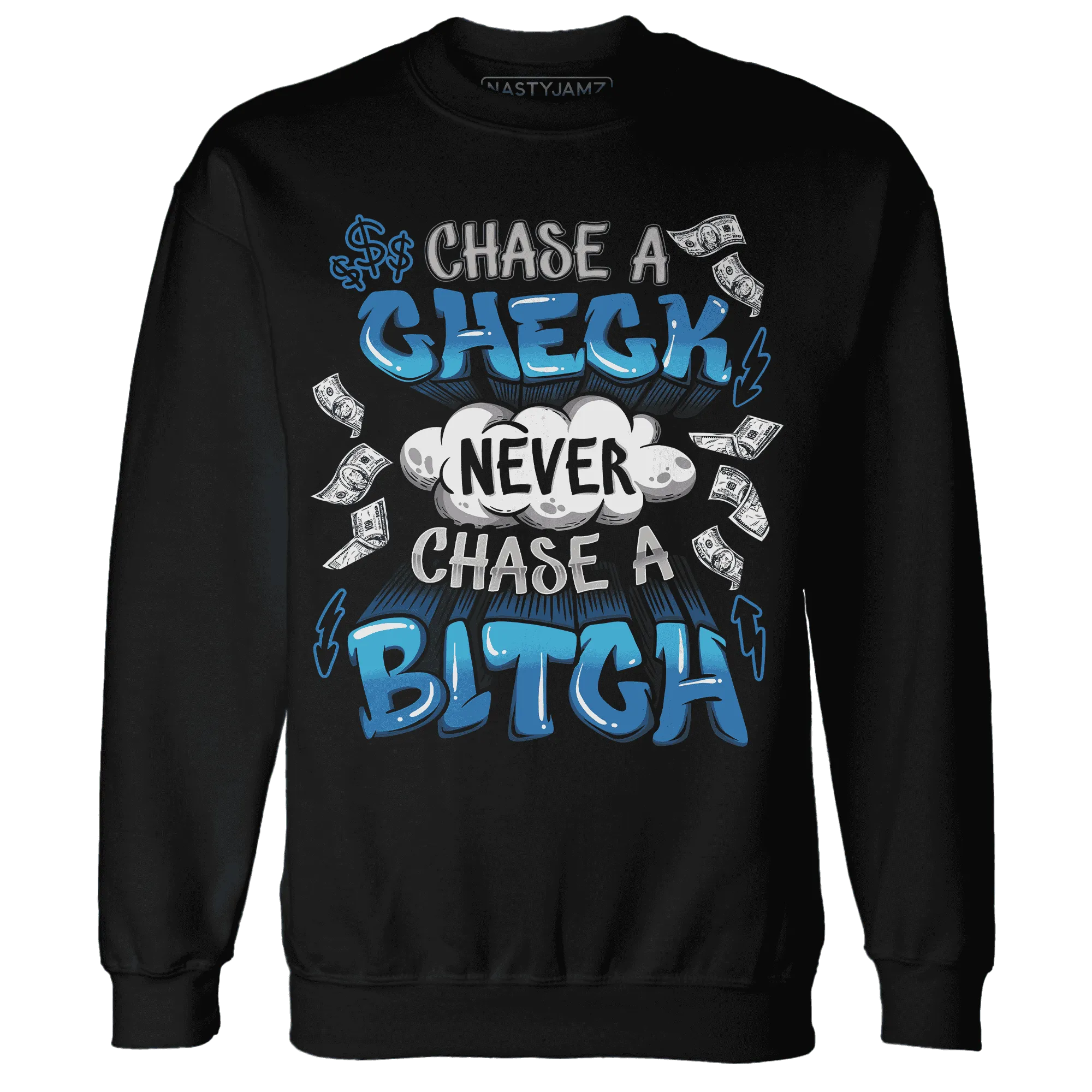 Industrial-Blue-4s-Sweatshirt-Match-Chase-A-Check