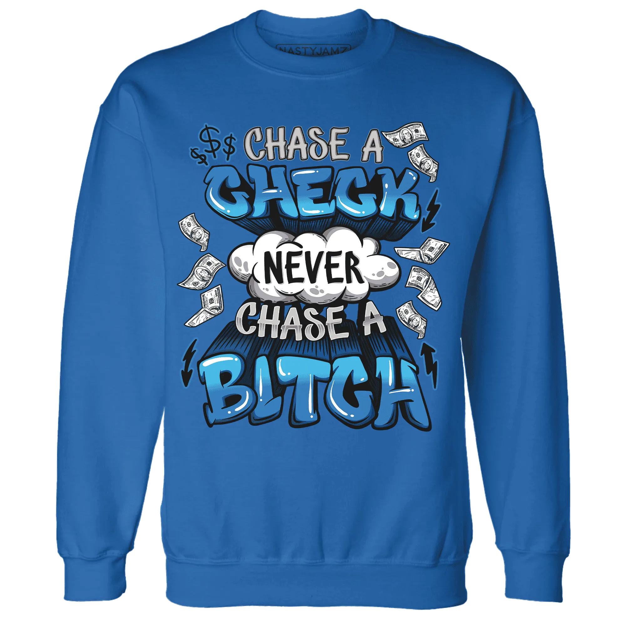 Industrial-Blue-4s-Sweatshirt-Match-Chase-A-Check