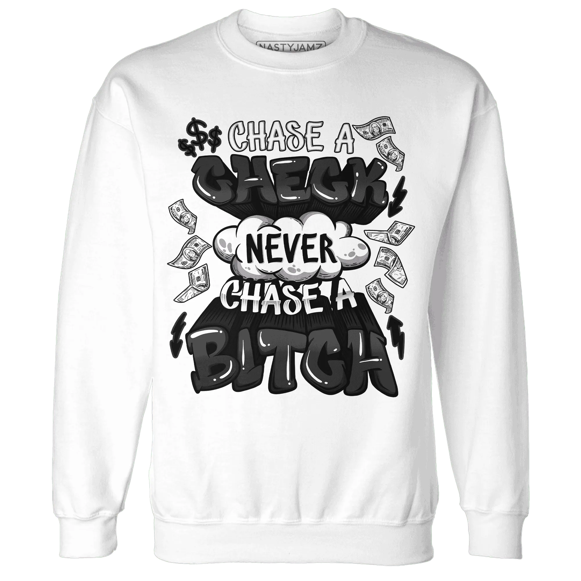 White-Thunder-4s-Sweatshirt-Match-Chase-A-Check