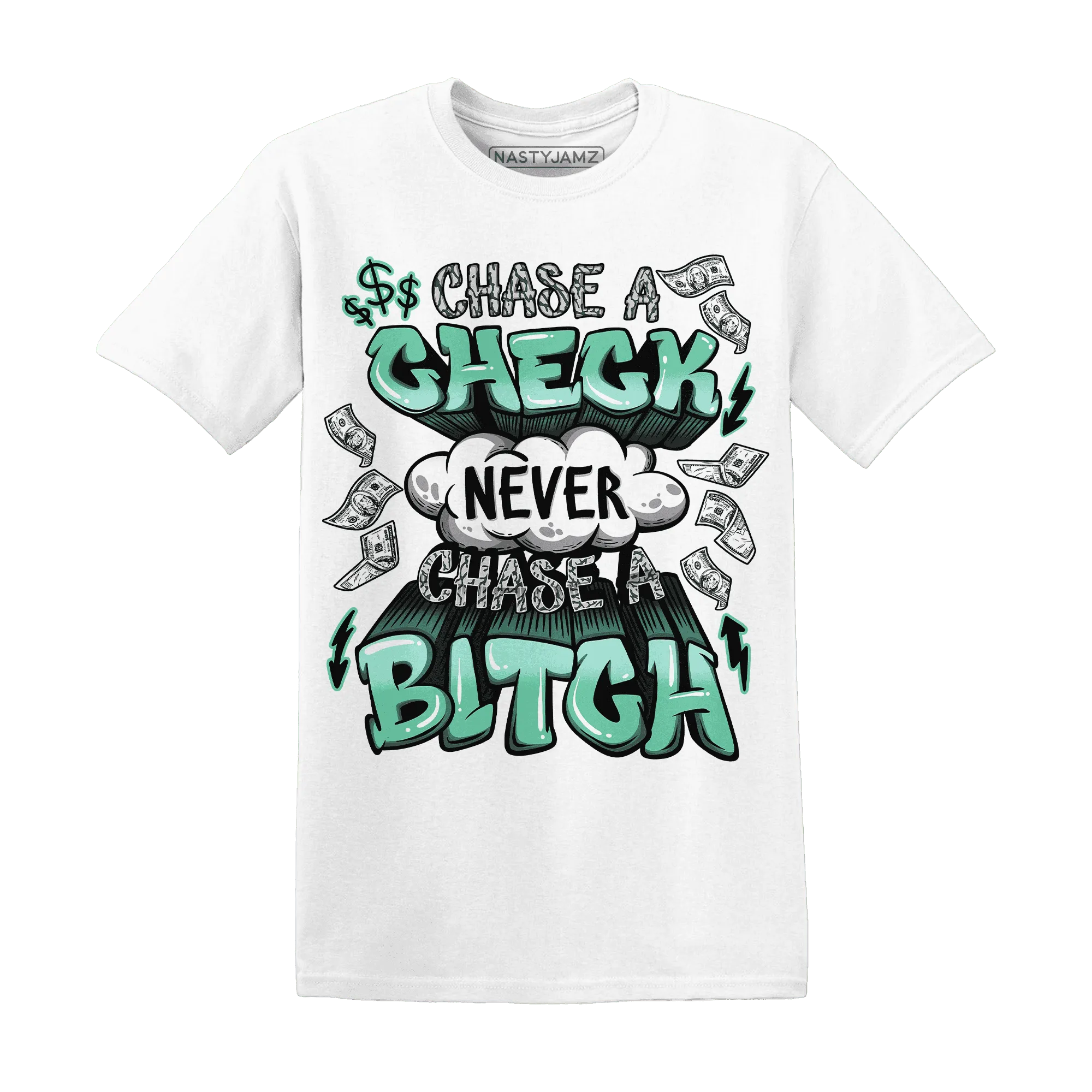 Green-Glow-3s-T-Shirt-Match-Chase-A-Check