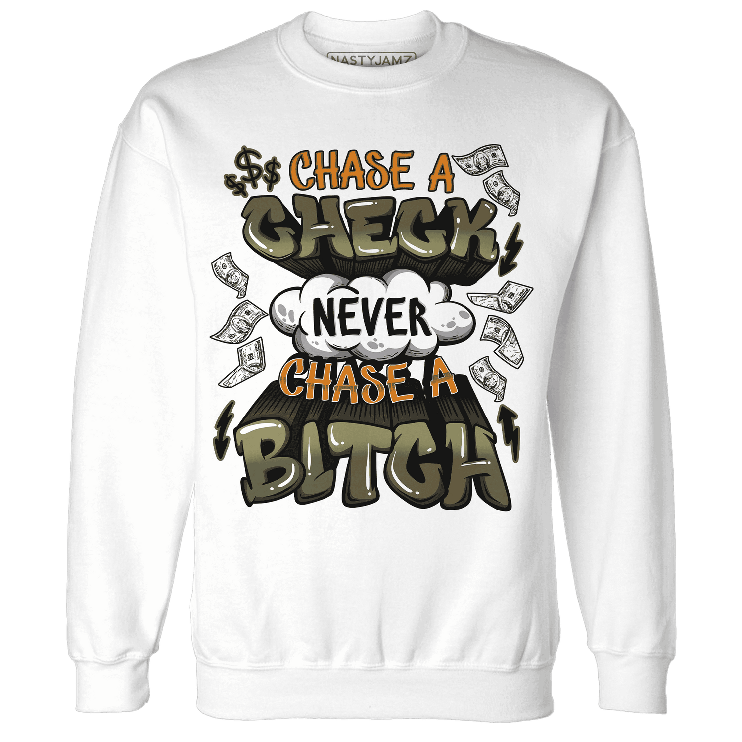 Olive-5s-Sweatshirt-Match-Chase-A-Check
