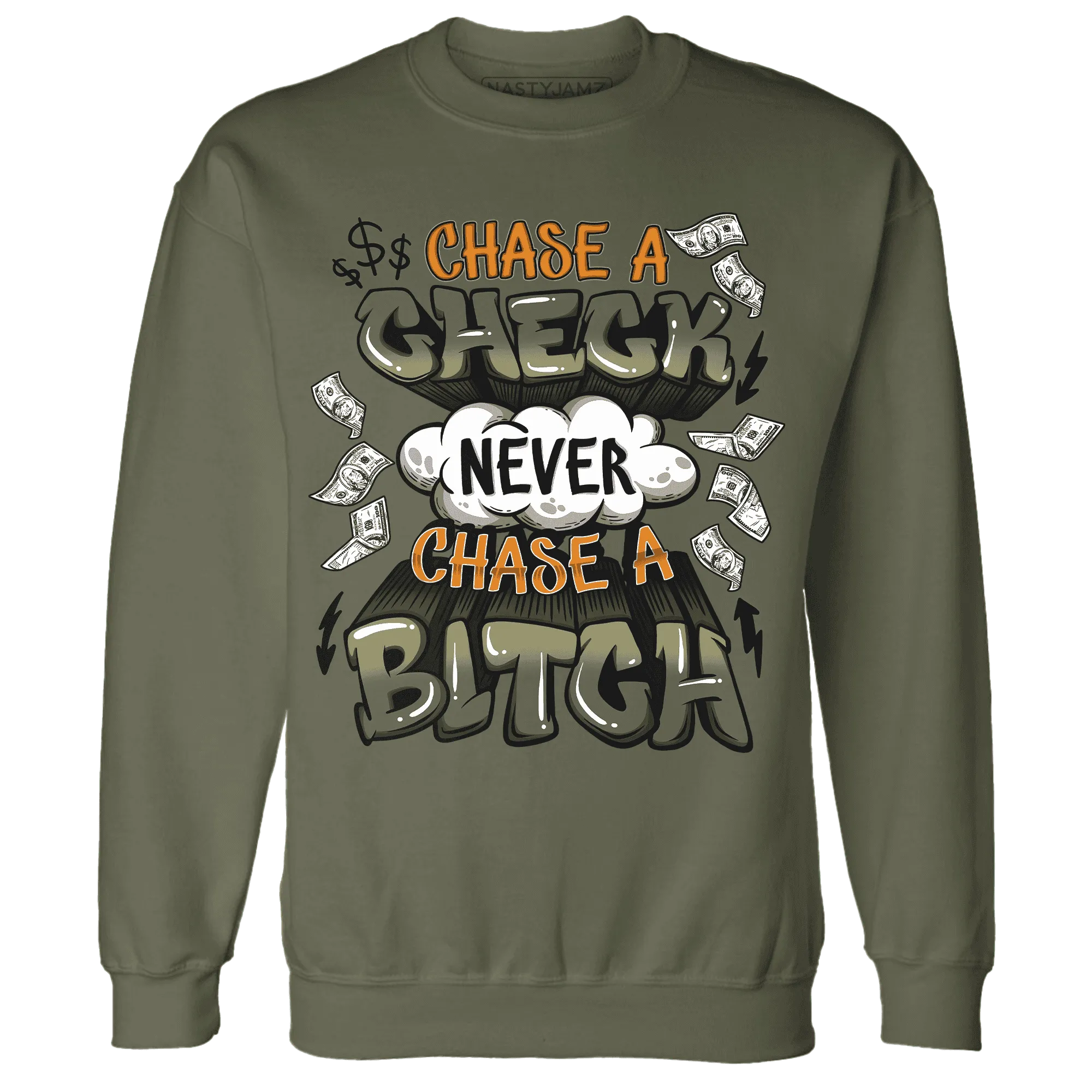Olive-5s-Sweatshirt-Match-Chase-A-Check