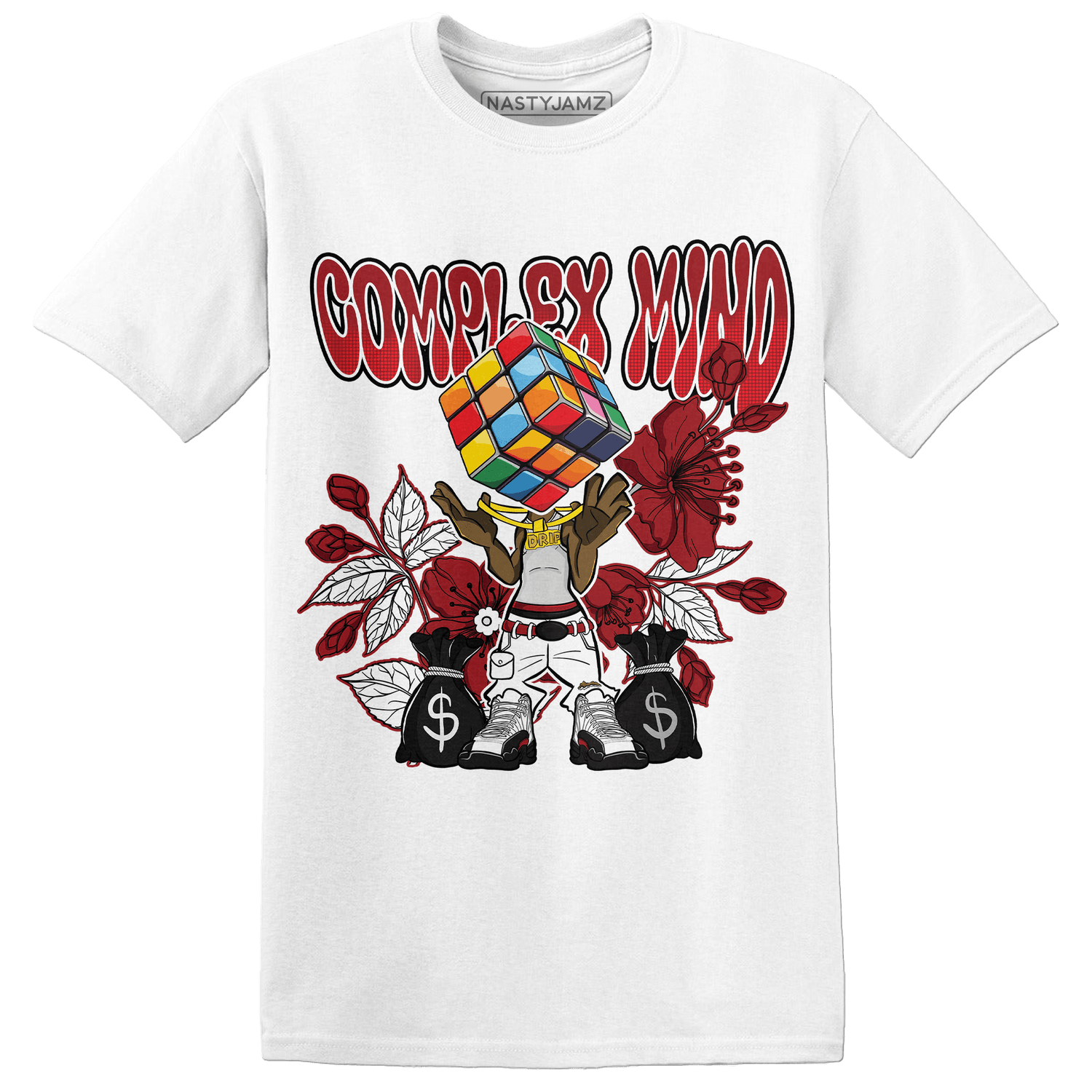 Retro Red Taxi 12s T Shirt Match Complex Mind - NastyJamz