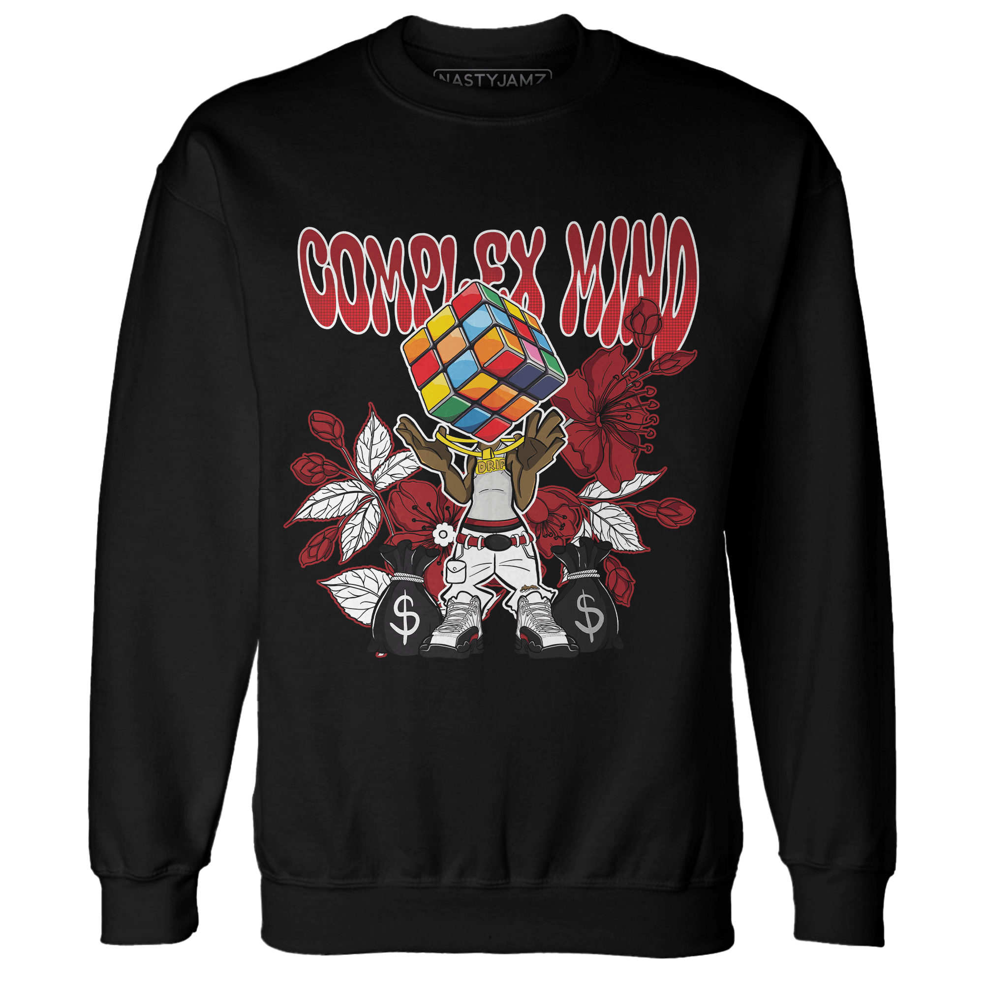 Retro Red Taxi 12s Sweatshirt Match Complex Mind - NastyJamz