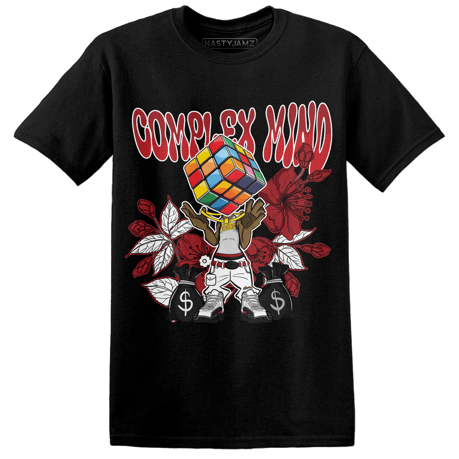 Retro Red Taxi 12s T Shirt Match Complex Mind - NastyJamz