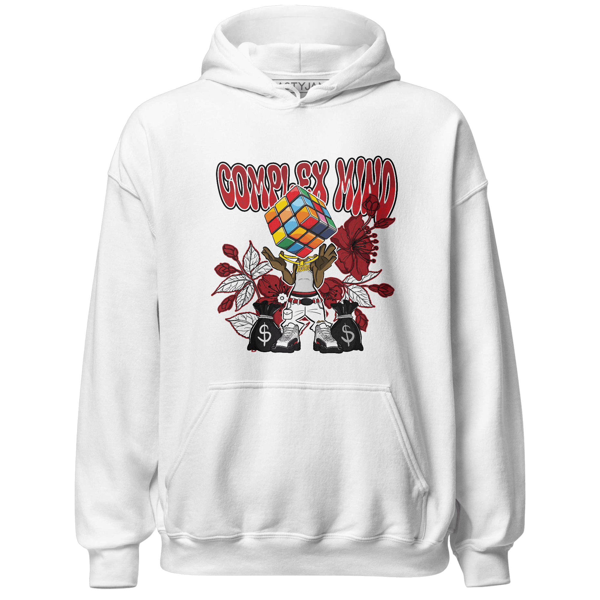Retro Red Taxi 12s Hoodie Match Complex Mind - NastyJamz