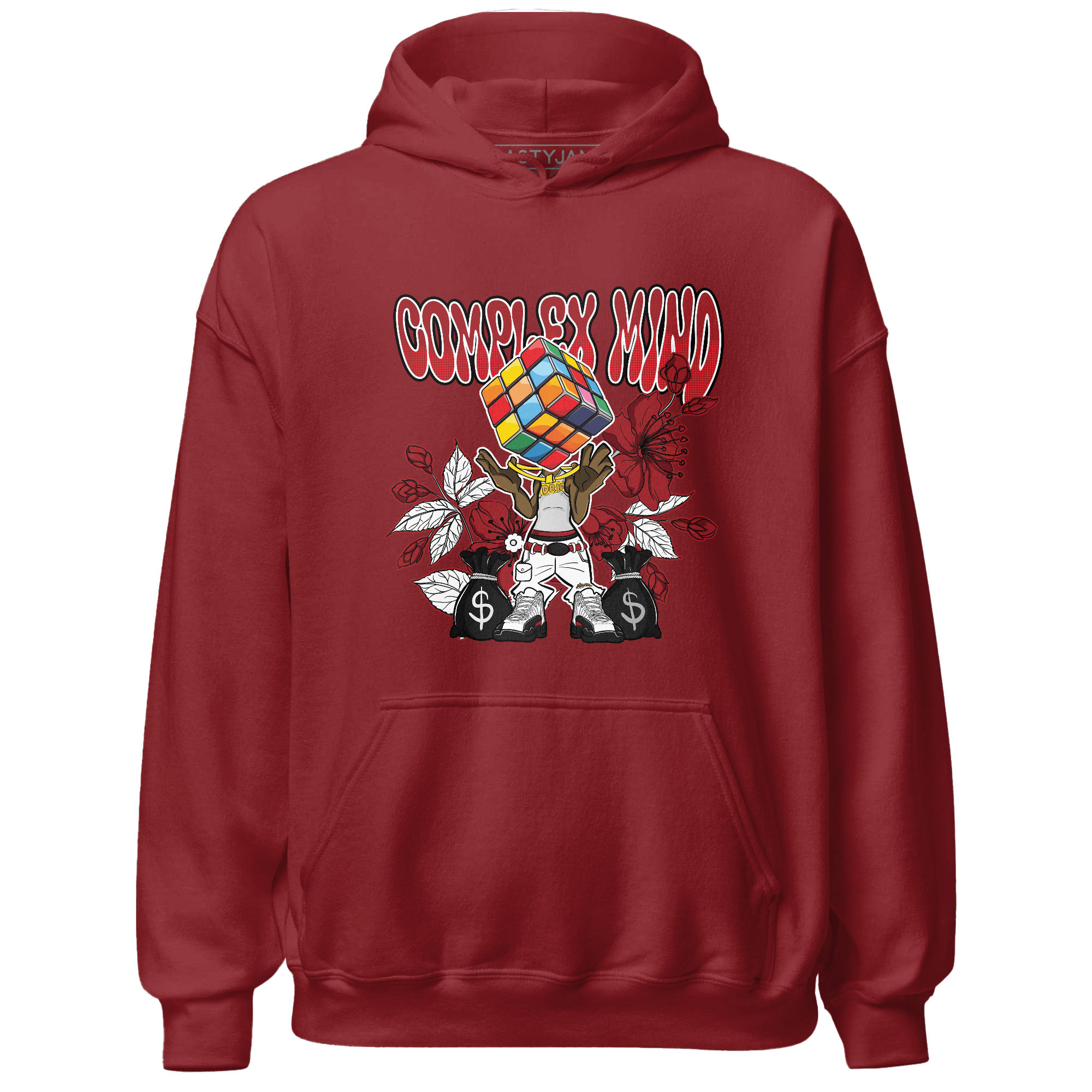 Retro Red Taxi 12s Hoodie Match Complex Mind - NastyJamz