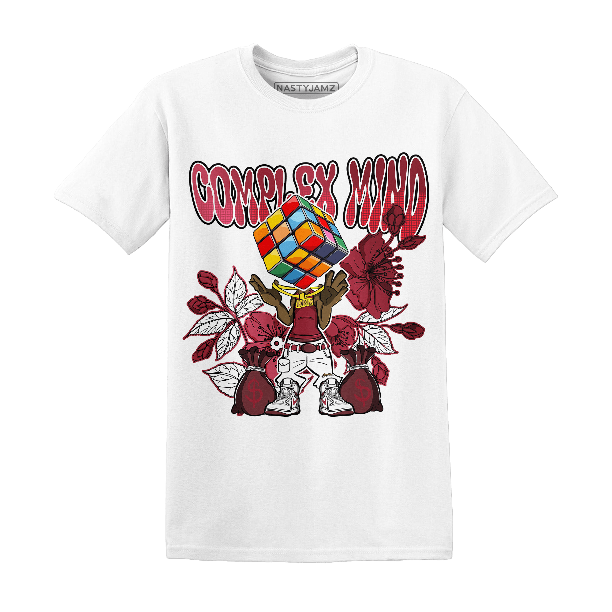 High 85 Metallic Burgundy 1s T Shirt Match Complex Mind - NastyJamz