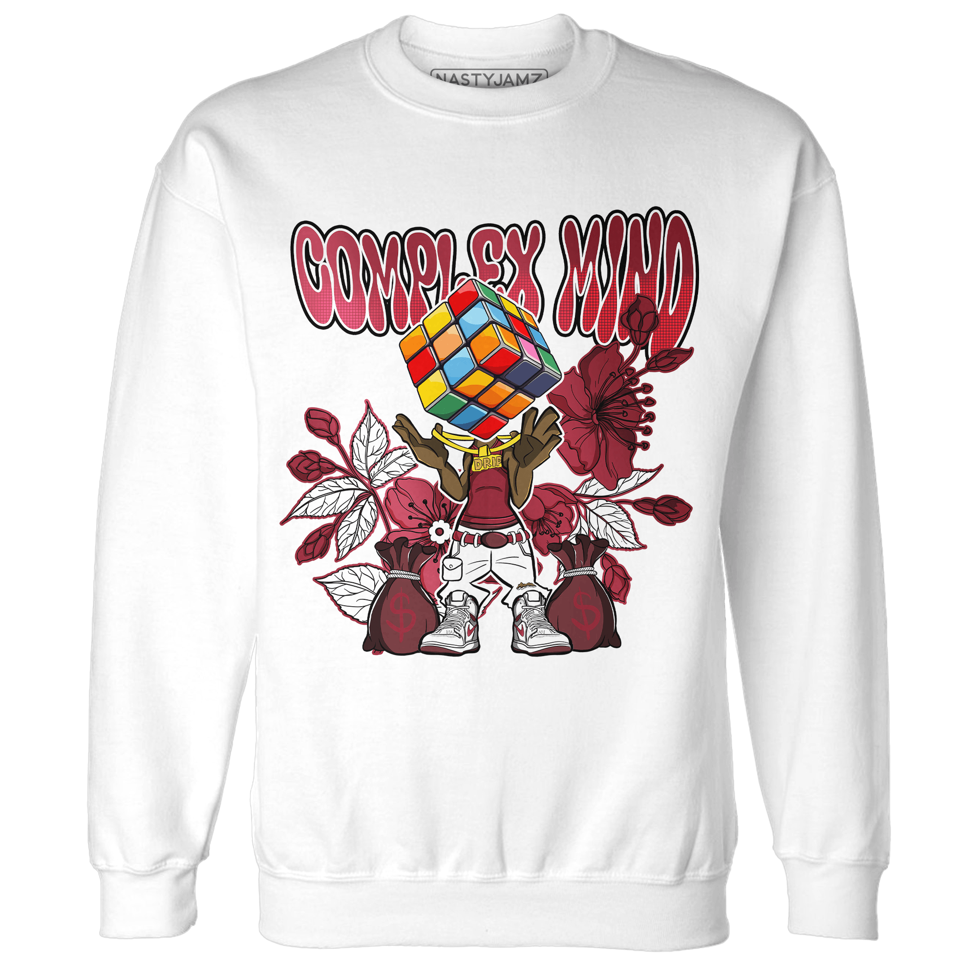 High 85 Metallic Burgundy 1s Sweatshirt Match Complex Mind - NastyJamz