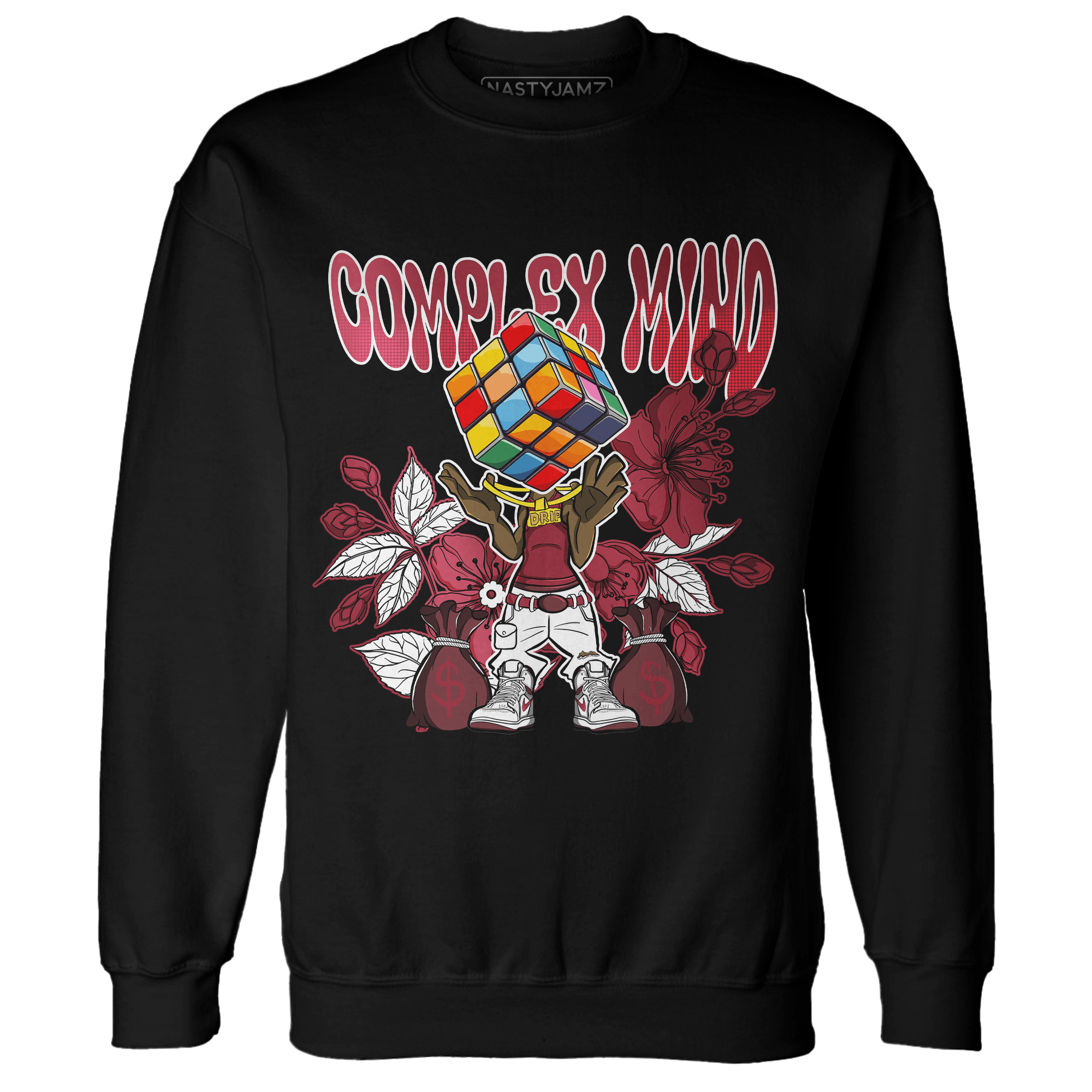 High 85 Metallic Burgundy 1s Sweatshirt Match Complex Mind - NastyJamz