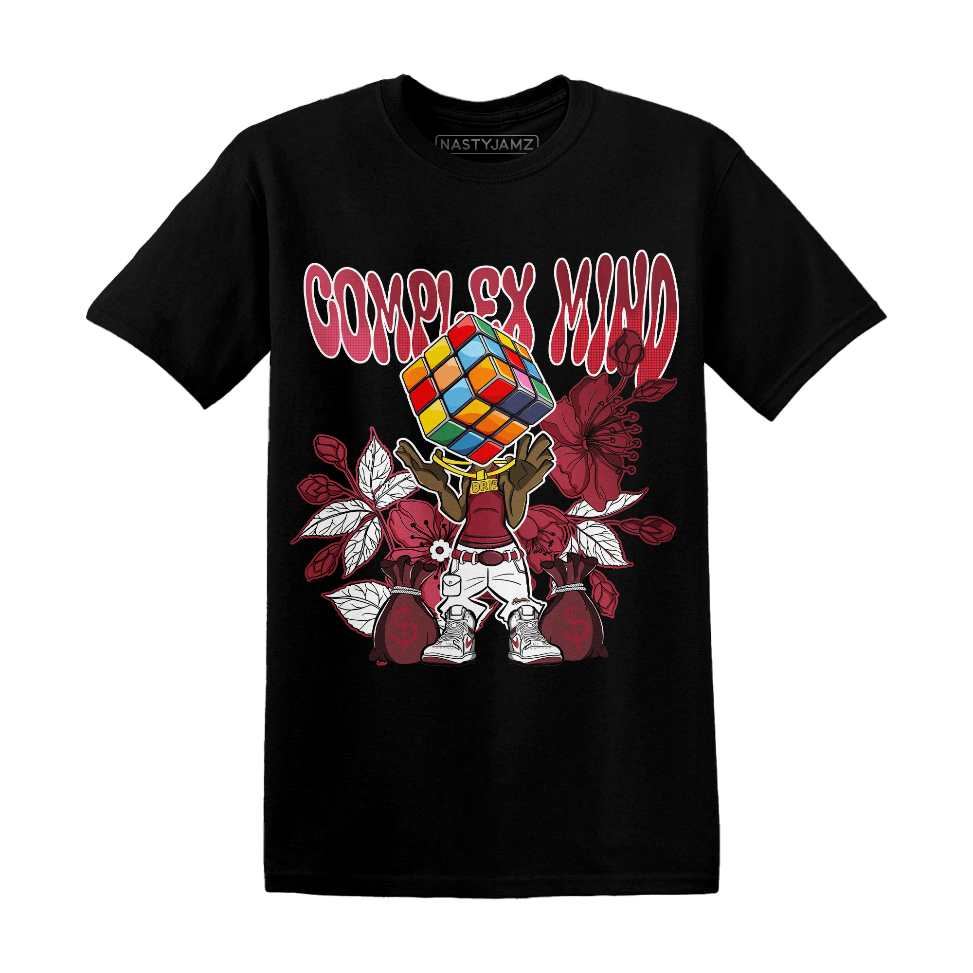 High 85 Metallic Burgundy 1s T Shirt Match Complex Mind - NastyJamz