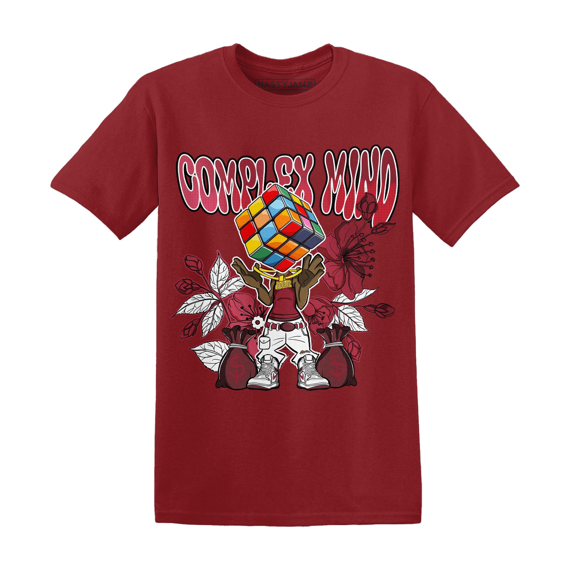 High 85 Metallic Burgundy 1s T Shirt Match Complex Mind - NastyJamz