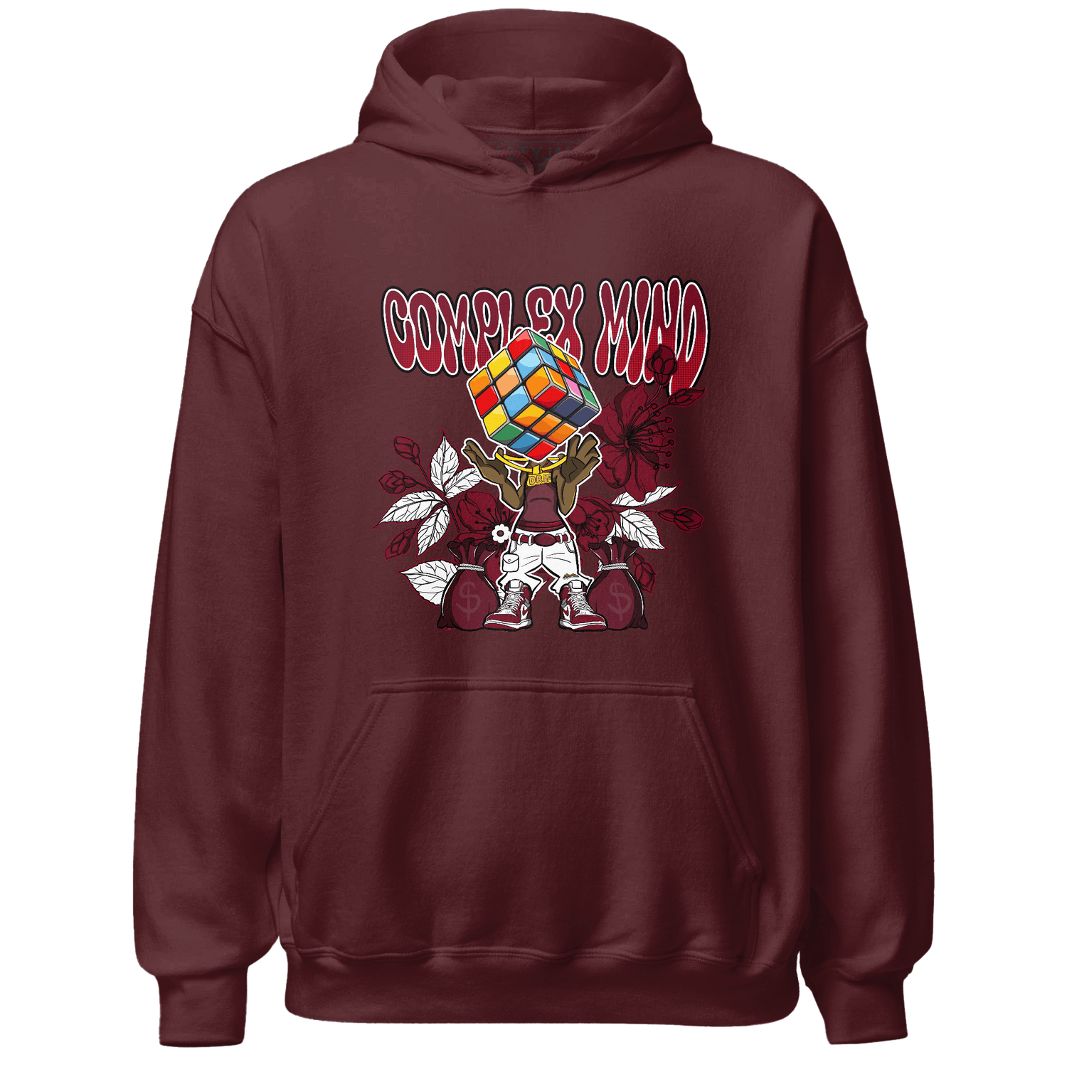 High White Team Red 1s Hoodie Match Complex Mind - NastyJamz