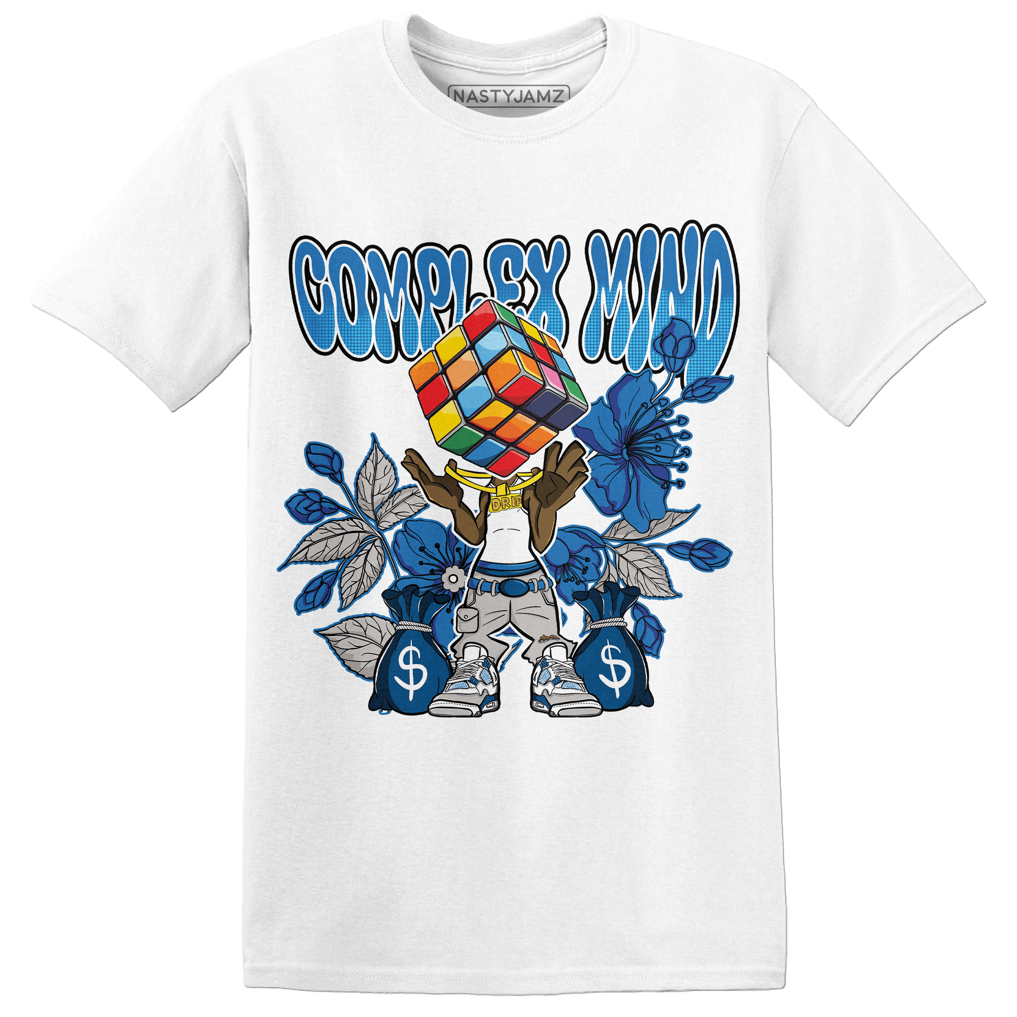 Industrial Blue 4s T Shirt Match Complex Mind - NastyJamz