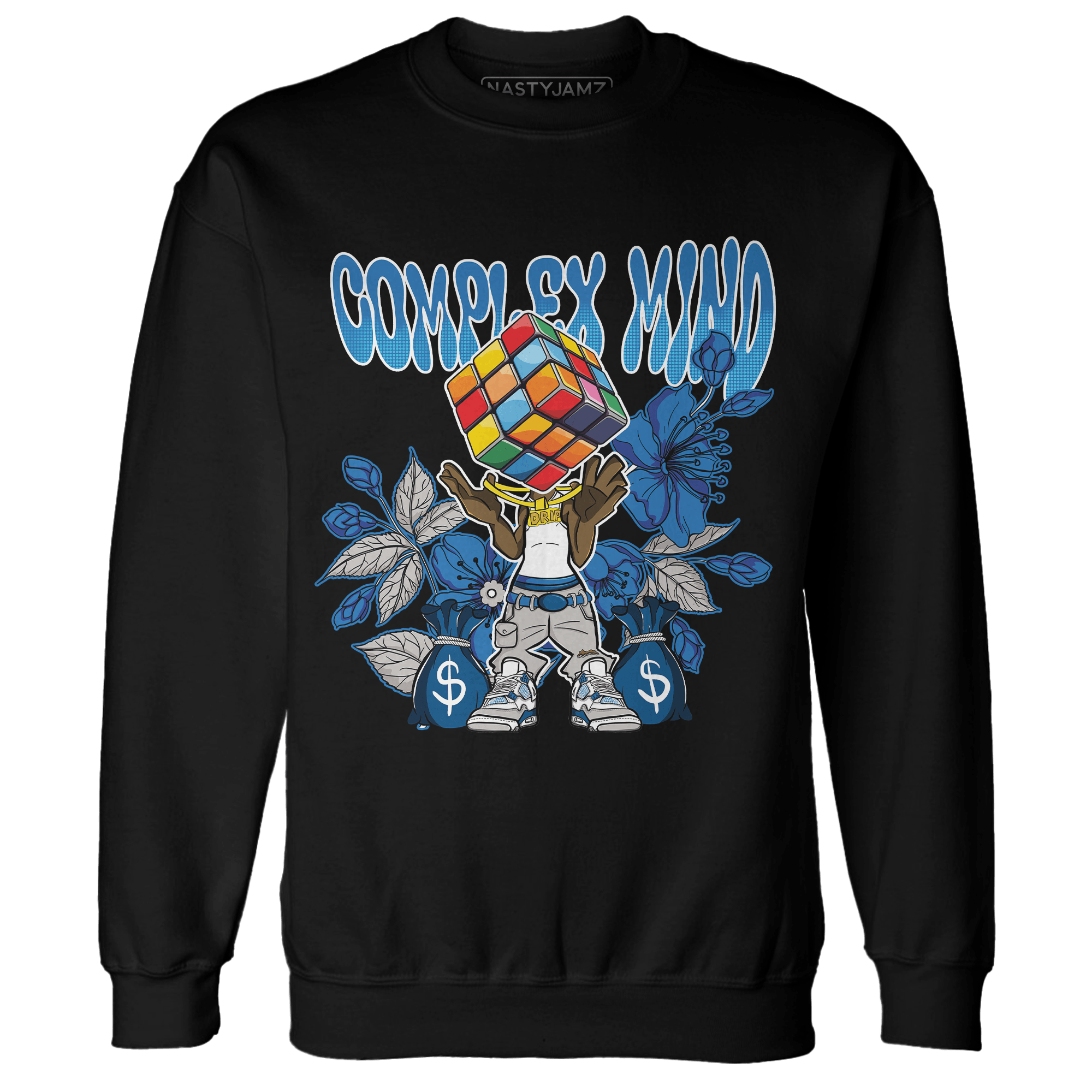 Industrial Blue 4s Sweatshirt Match Complex Mind - NastyJamz