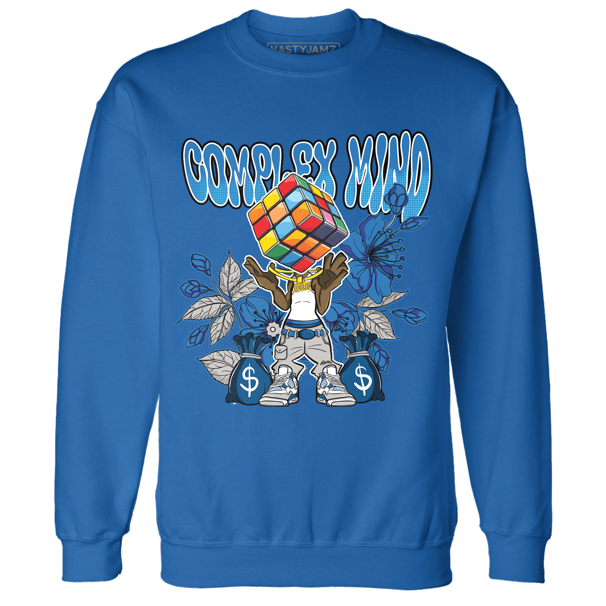 Industrial Blue 4s Sweatshirt Match Complex Mind - NastyJamz
