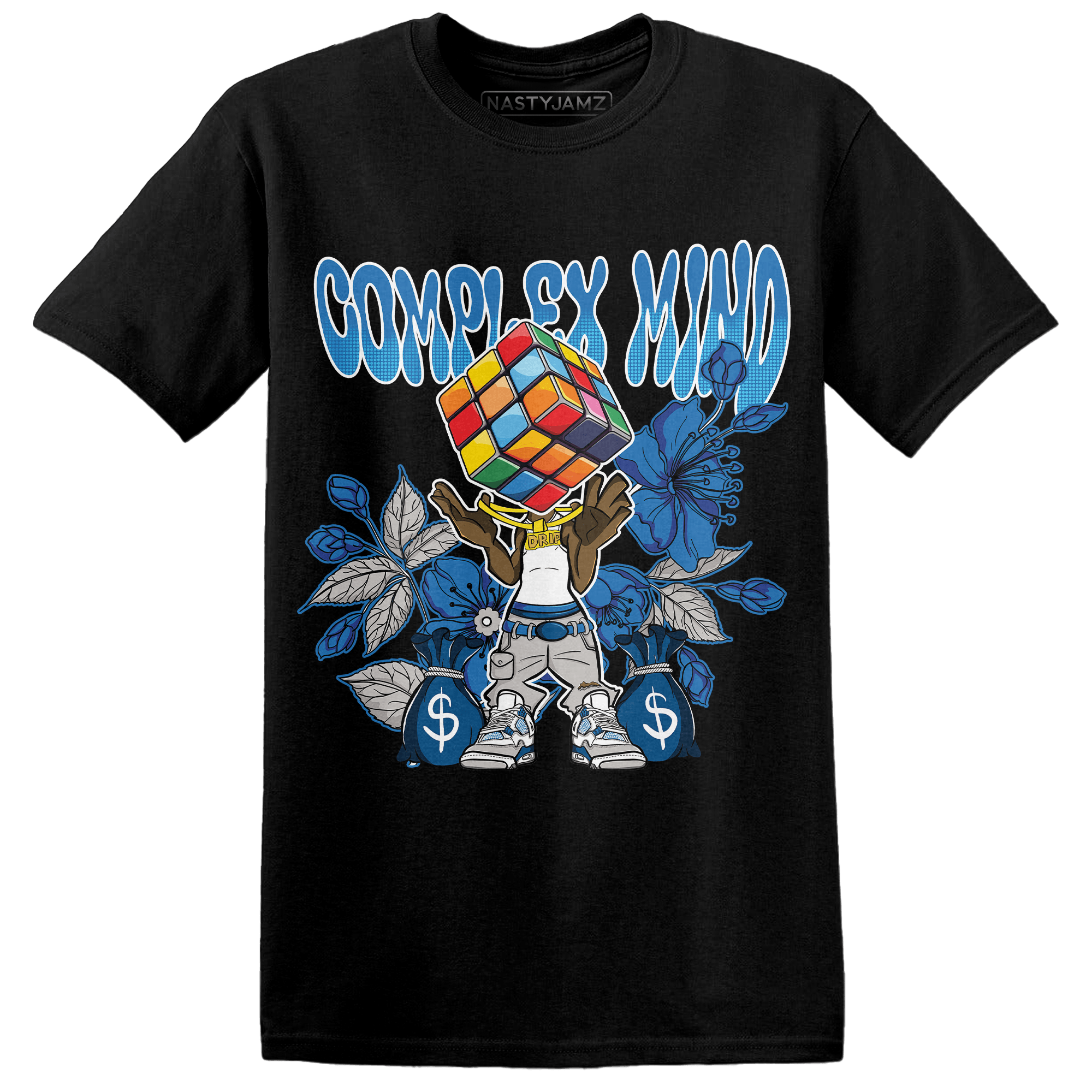 Industrial Blue 4s T Shirt Match Complex Mind - NastyJamz