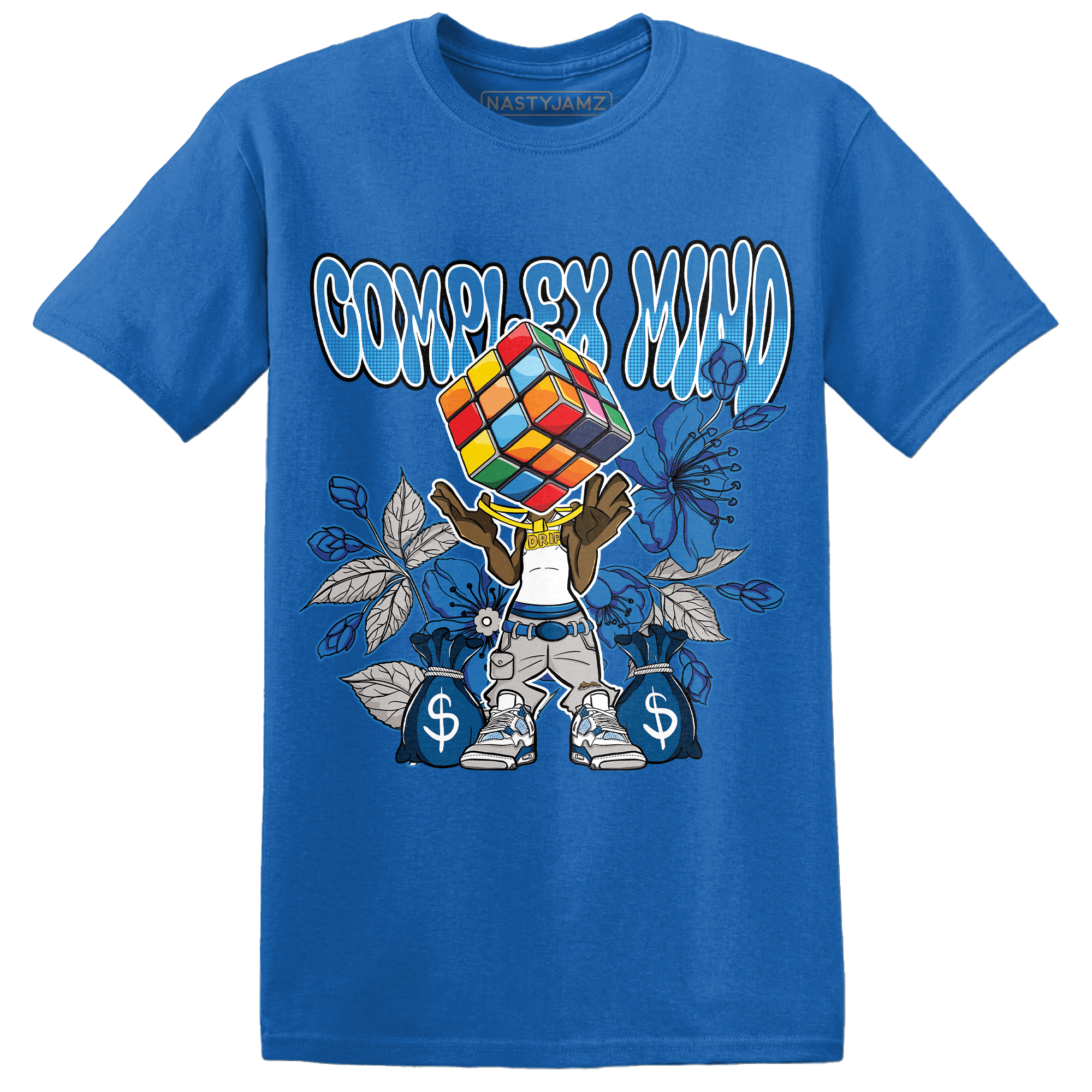 Industrial Blue 4s T Shirt Match Complex Mind - NastyJamz