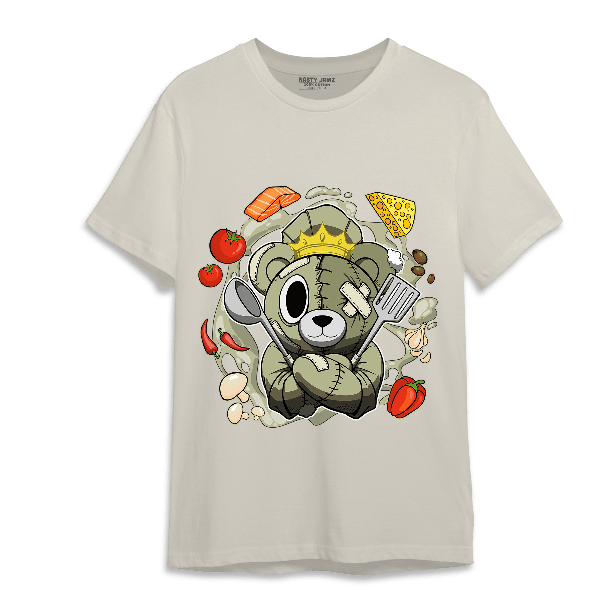 Yeezy Slide Resin T Shirt Match Cooking Ber - NastyJamz