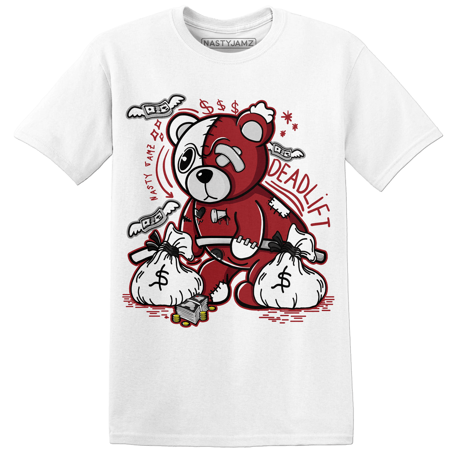 Retro Red Taxi 12s T Shirt Match Deadlift BER - NastyJamz