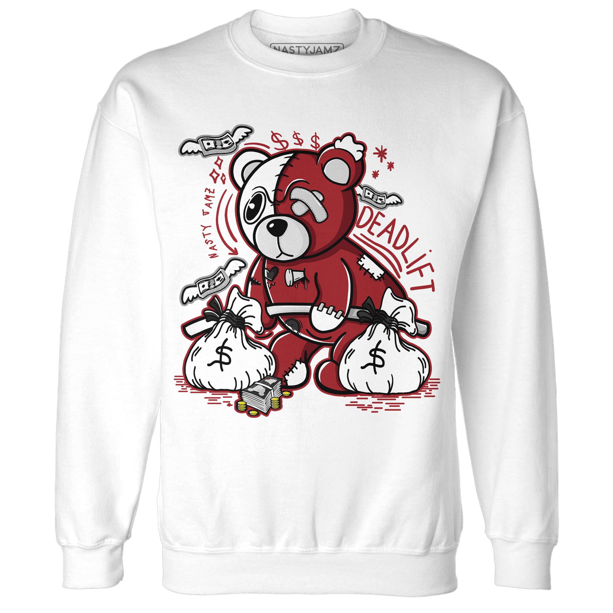 Retro Red Taxi 12s Sweatshirt Match Deadlift BER - NastyJamz