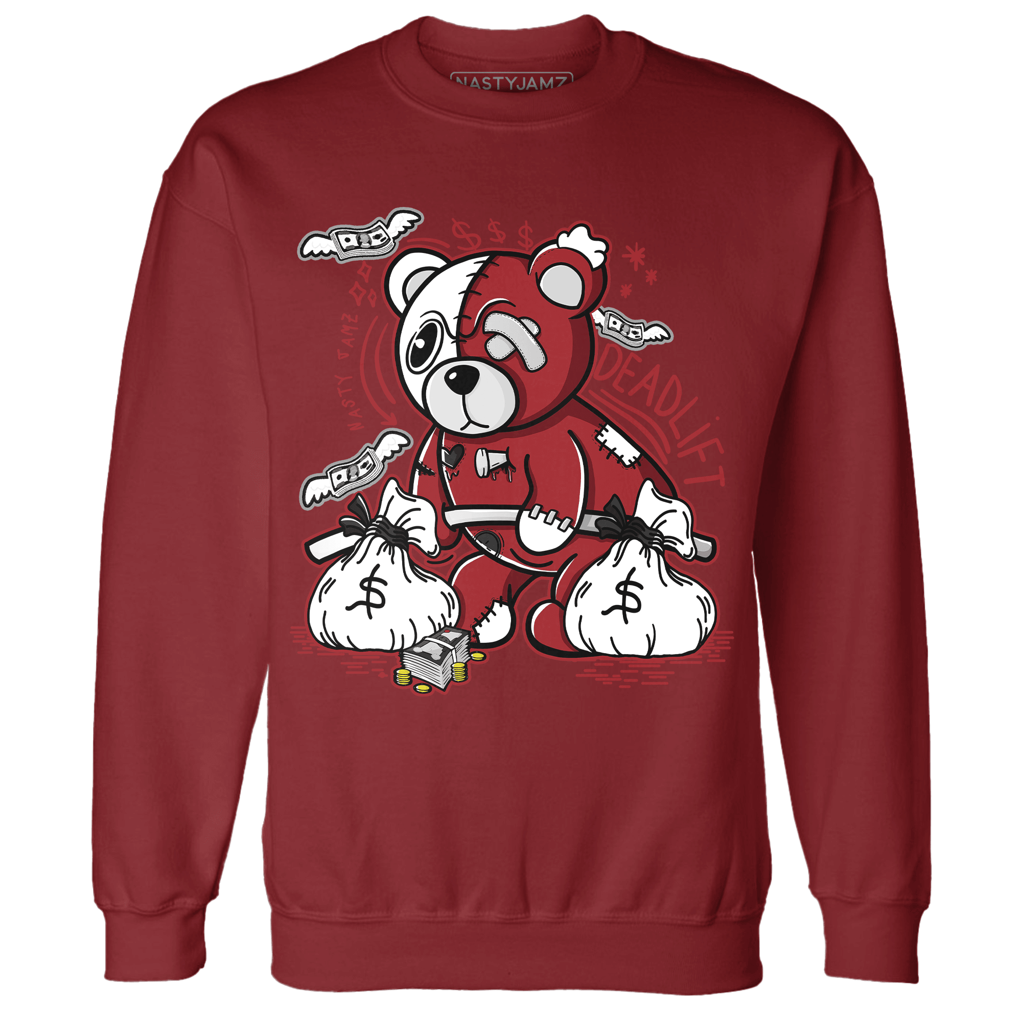 Retro Red Taxi 12s Sweatshirt Match Deadlift BER - NastyJamz