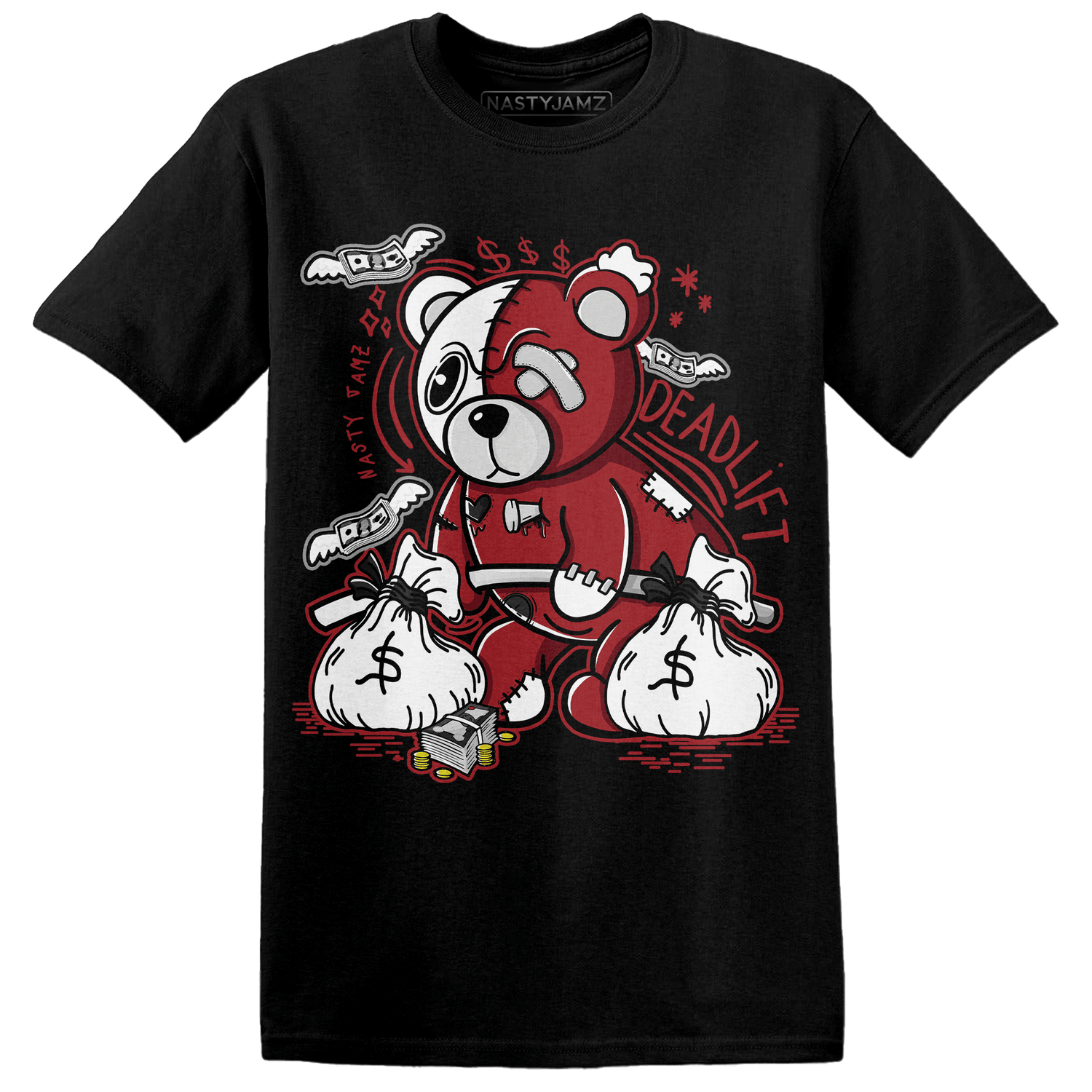 Retro Red Taxi 12s T Shirt Match Deadlift BER - NastyJamz