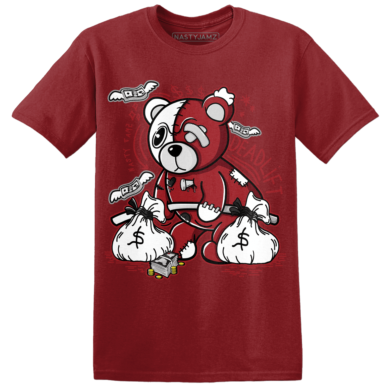 Retro Red Taxi 12s T Shirt Match Deadlift BER - NastyJamz