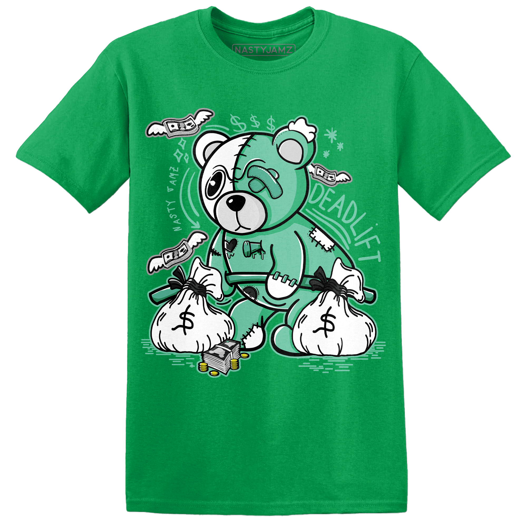 High OG Green Glow 1s T Shirt Match Deadlift BER - NastyJamz