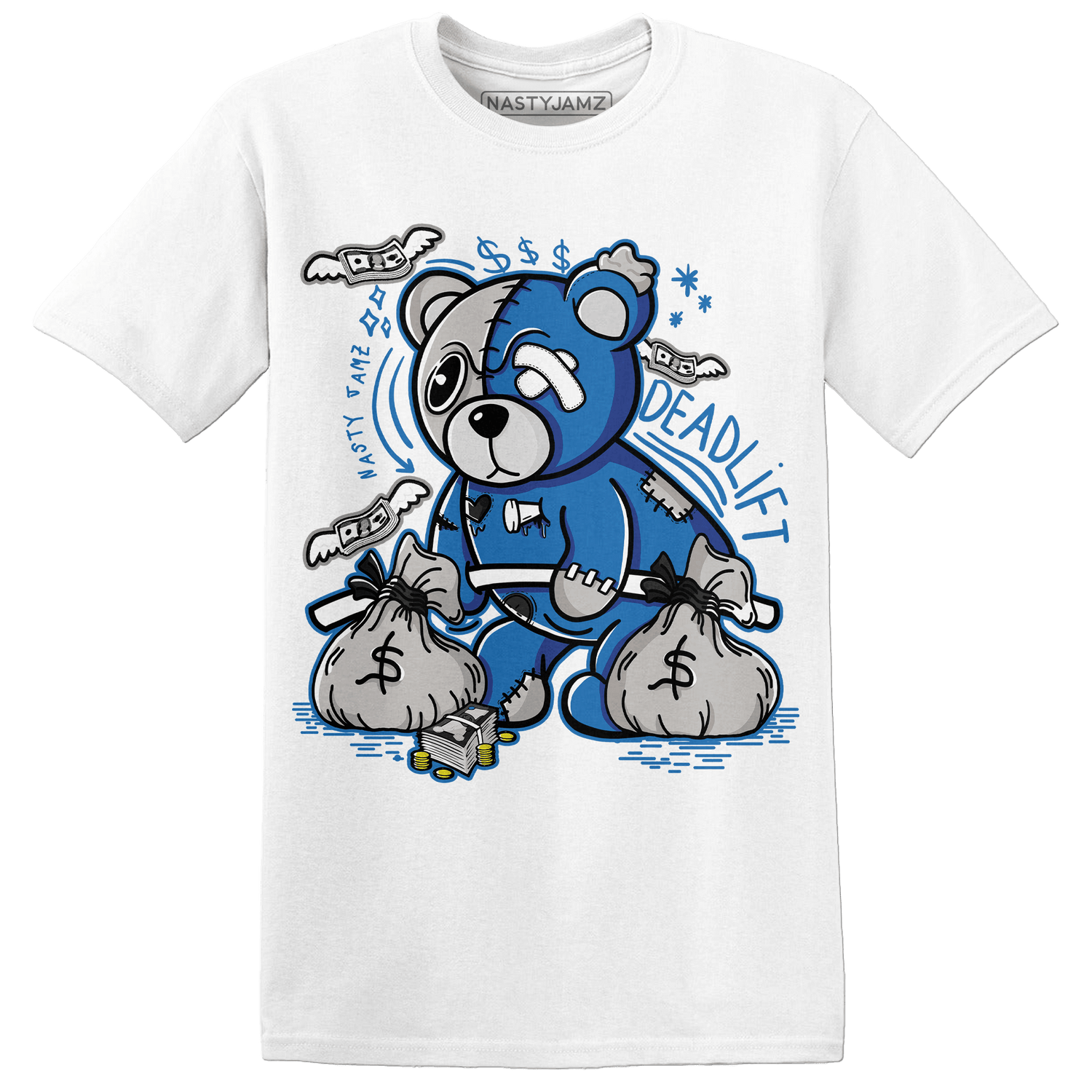 Industrial Blue 4s T Shirt Match Deadlift BER - NastyJamz