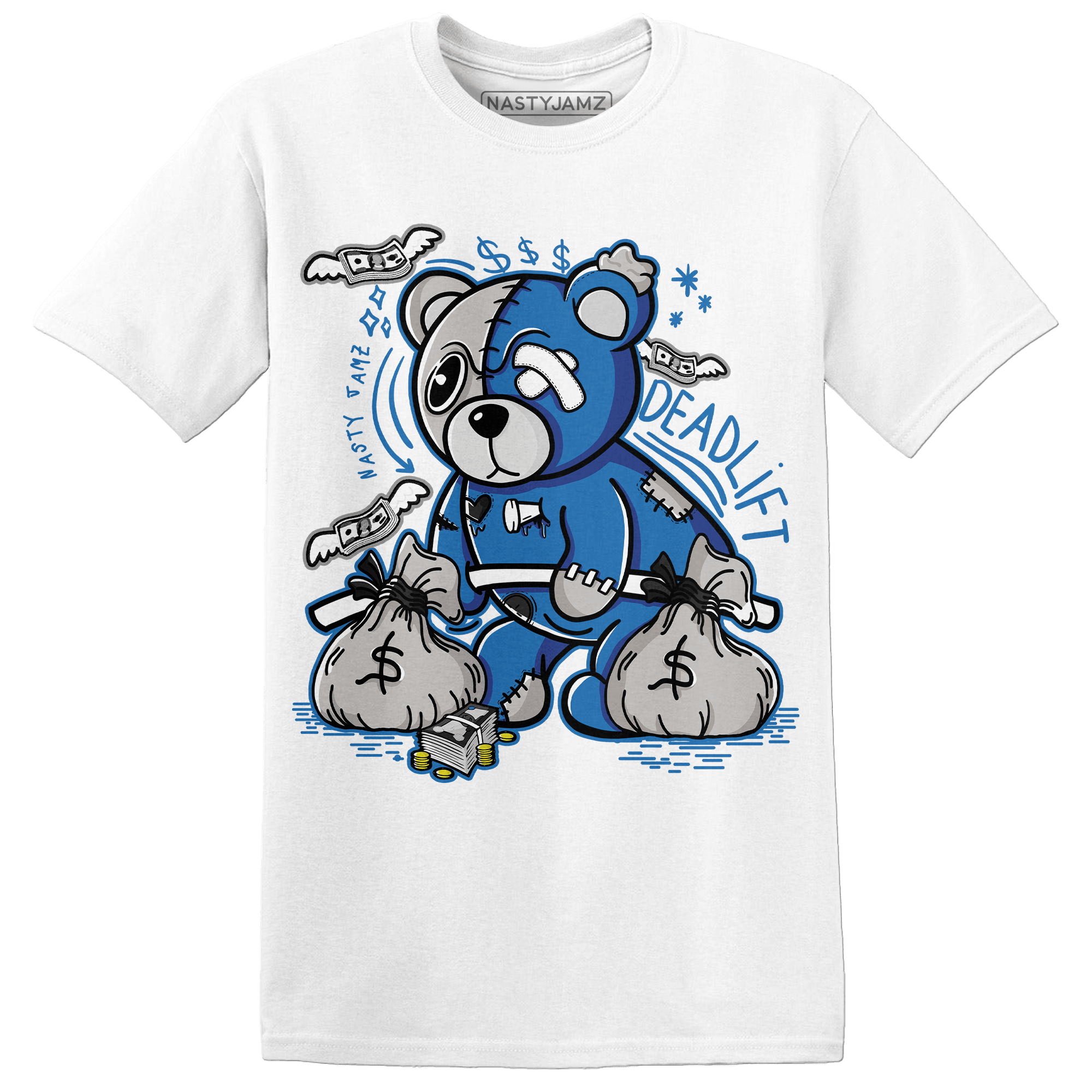 Industrial Blue 4s T Shirt Match Deadlift BER - NastyJamz