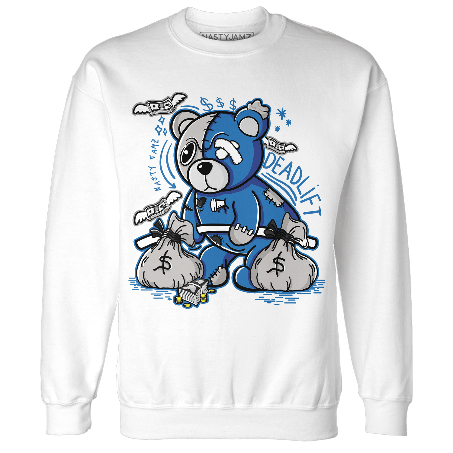 Industrial Blue 4s Sweatshirt Match Deadlift BER - NastyJamz