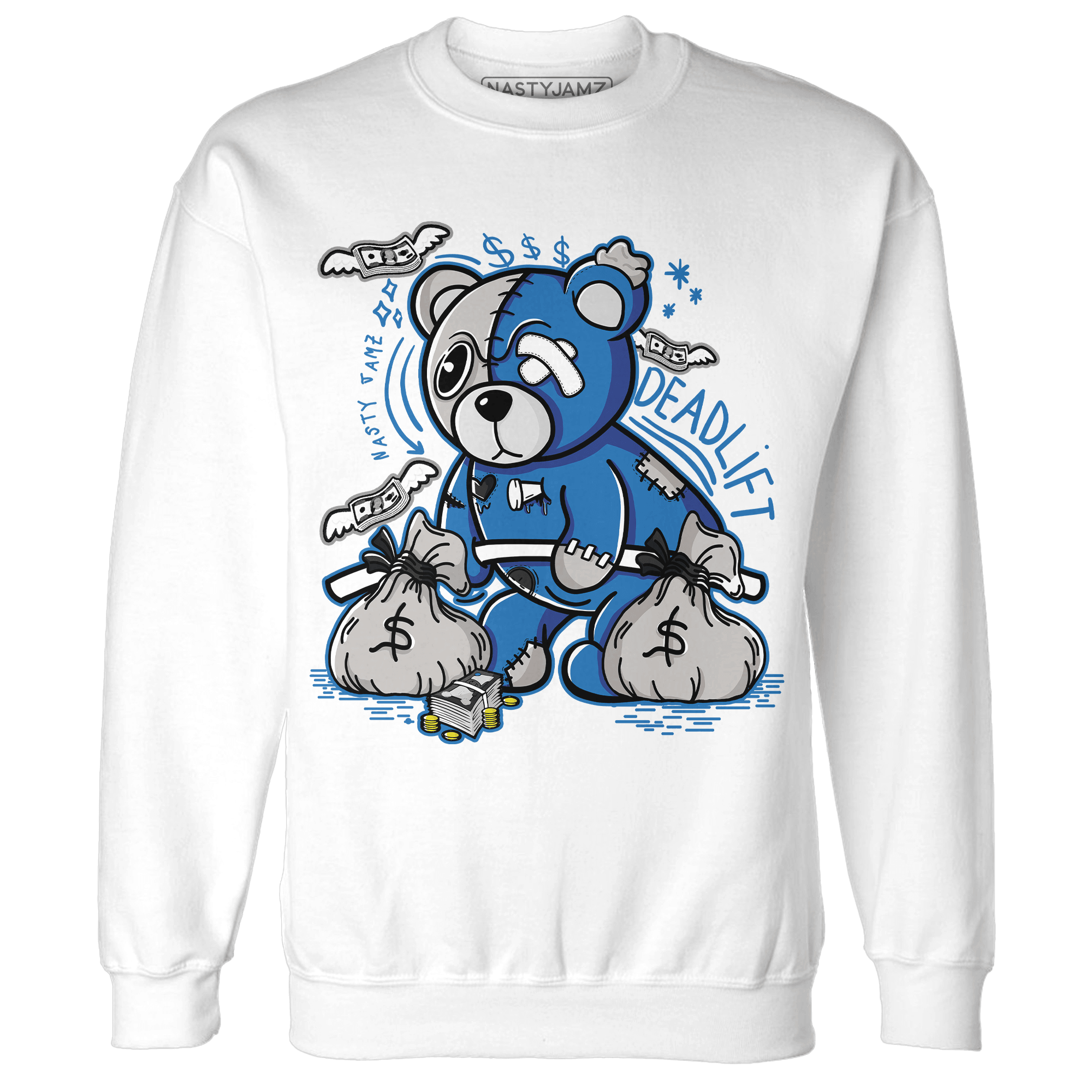 Industrial Blue 4s Sweatshirt Match Deadlift BER - NastyJamz