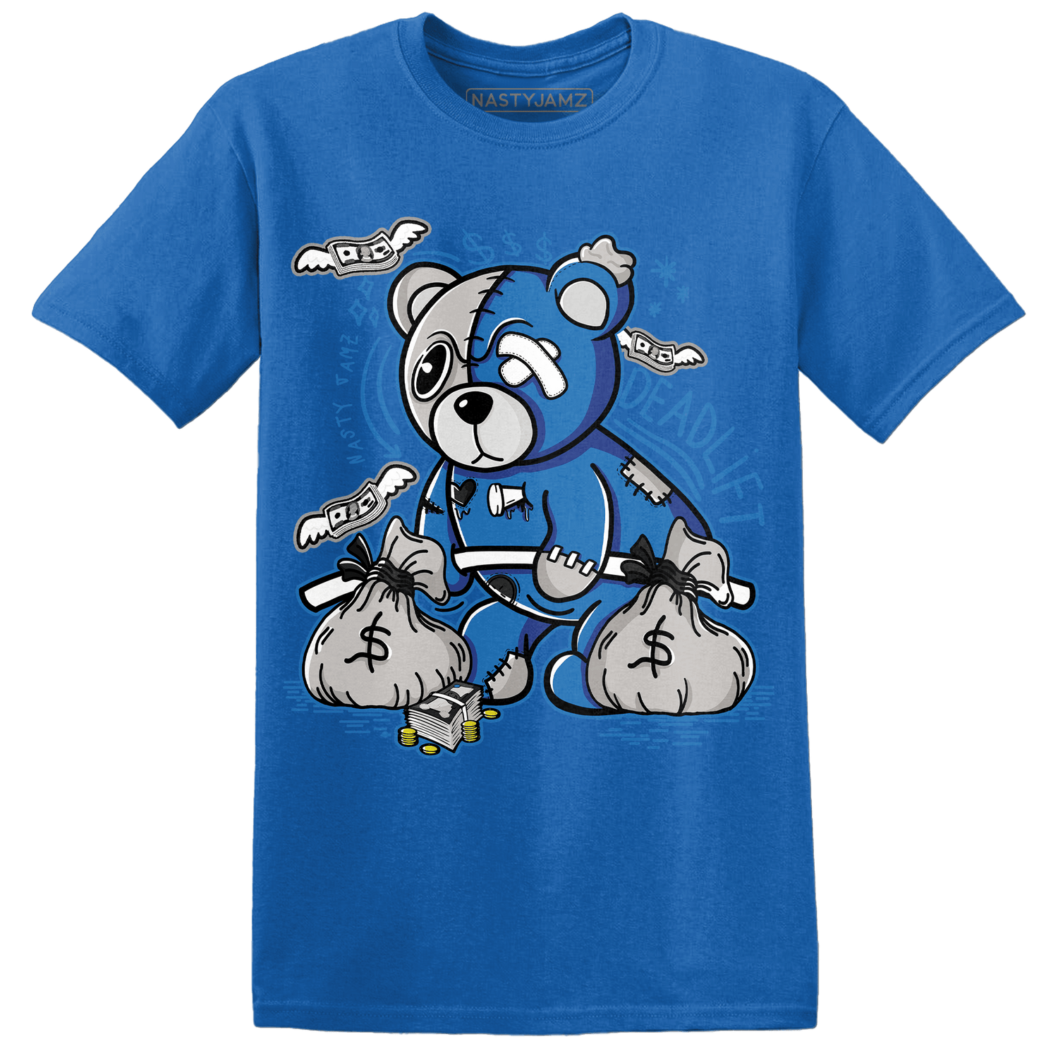 Industrial Blue 4s T Shirt Match Deadlift BER - NastyJamz