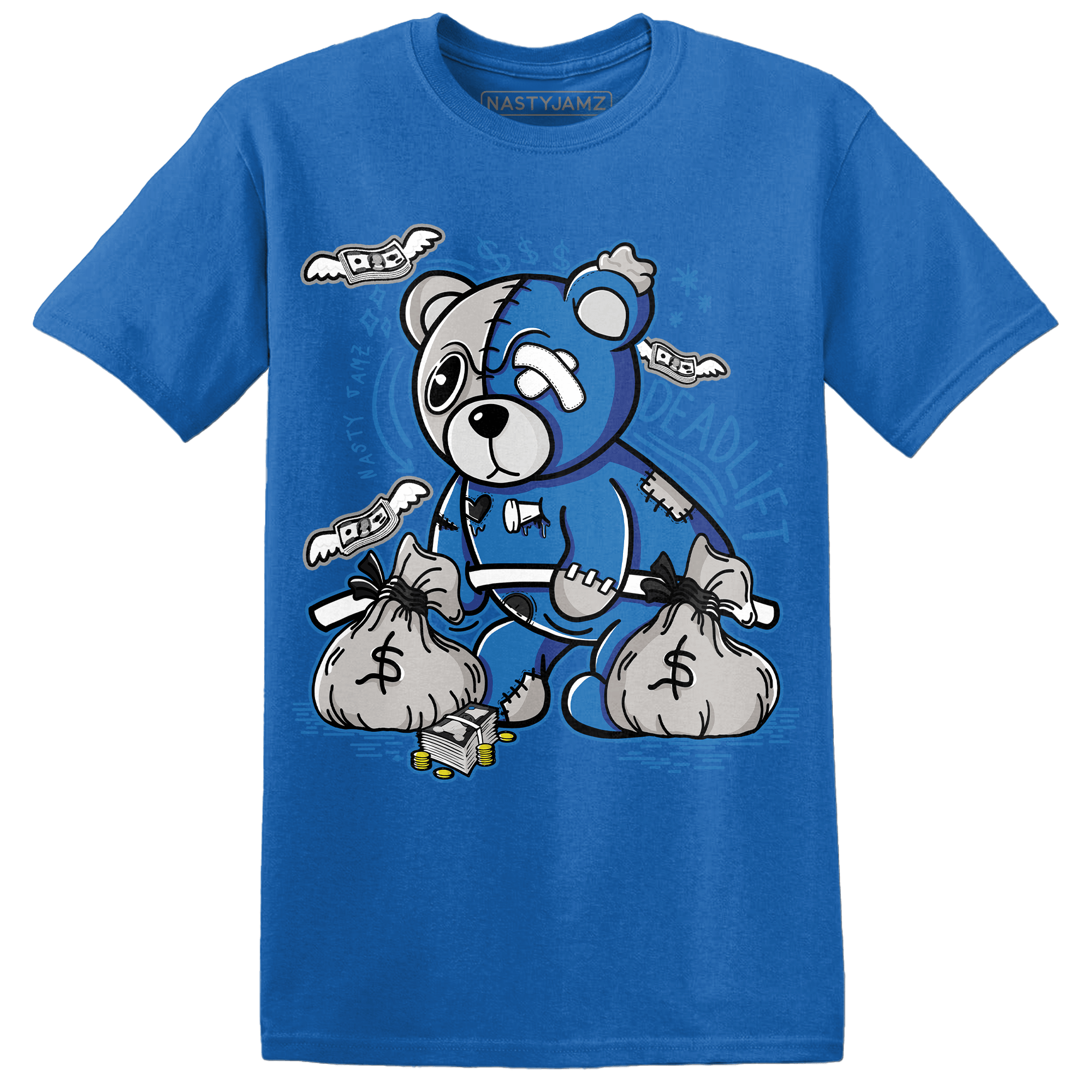 Industrial Blue 4s T Shirt Match Deadlift BER - NastyJamz
