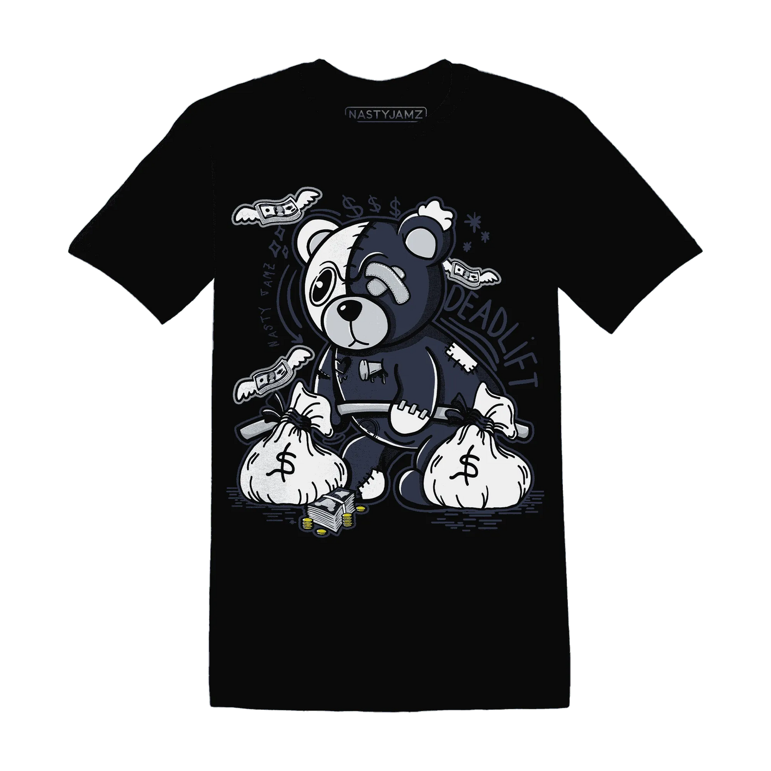 White-Navy-6s-T-Shirt-Match-Deadlift-BER