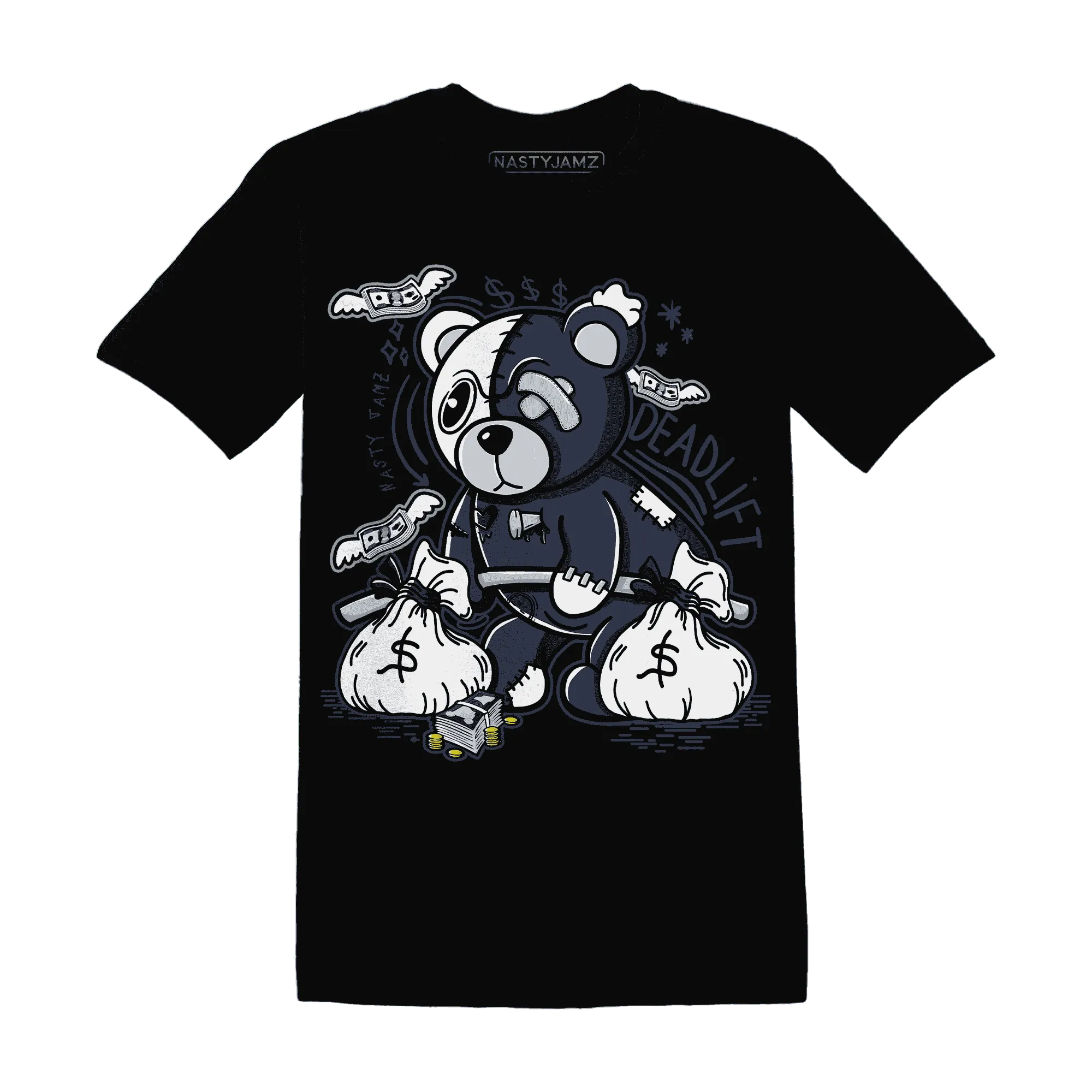 White-Navy-6s-T-Shirt-Match-Deadlift-BER