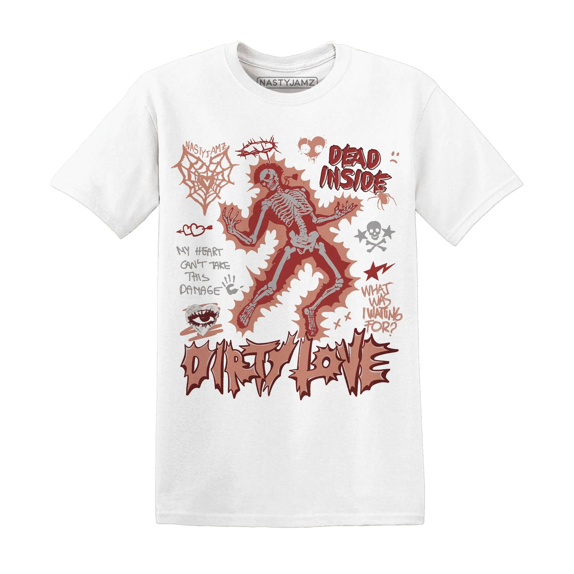 Dune-Red-13s-NastyJamz-T-Shirt-Match-Dirty-Love-Skull