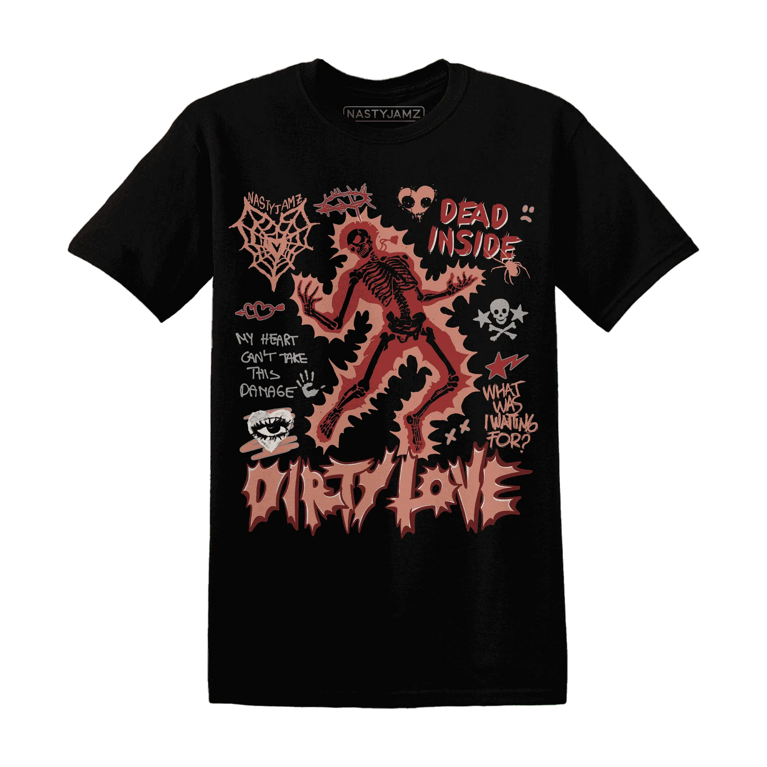 Dune-Red-13s-NastyJamz-T-Shirt-Match-Dirty-Love-Skull