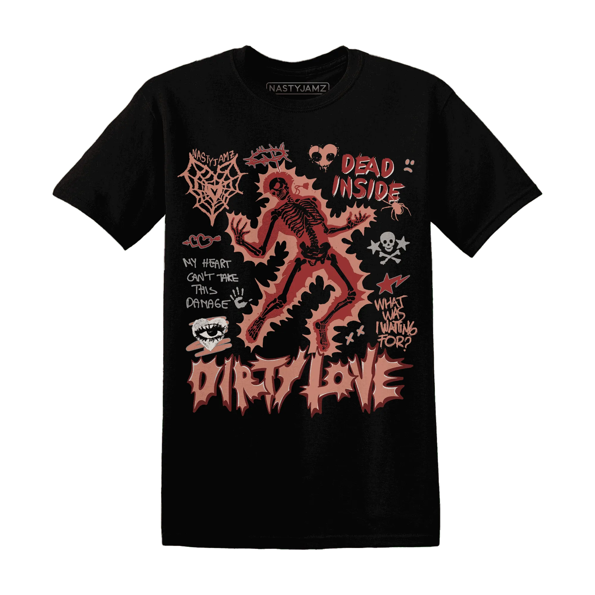 Dune-Red-13s-NastyJamz-T-Shirt-Match-Dirty-Love-Skull