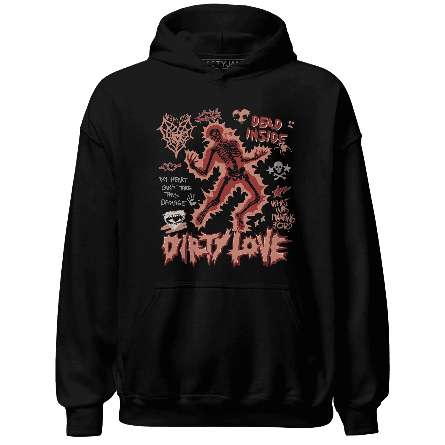 Dune-Red-13s-NastyJamz-Hoodie-Match-Dirty-Love-Skull