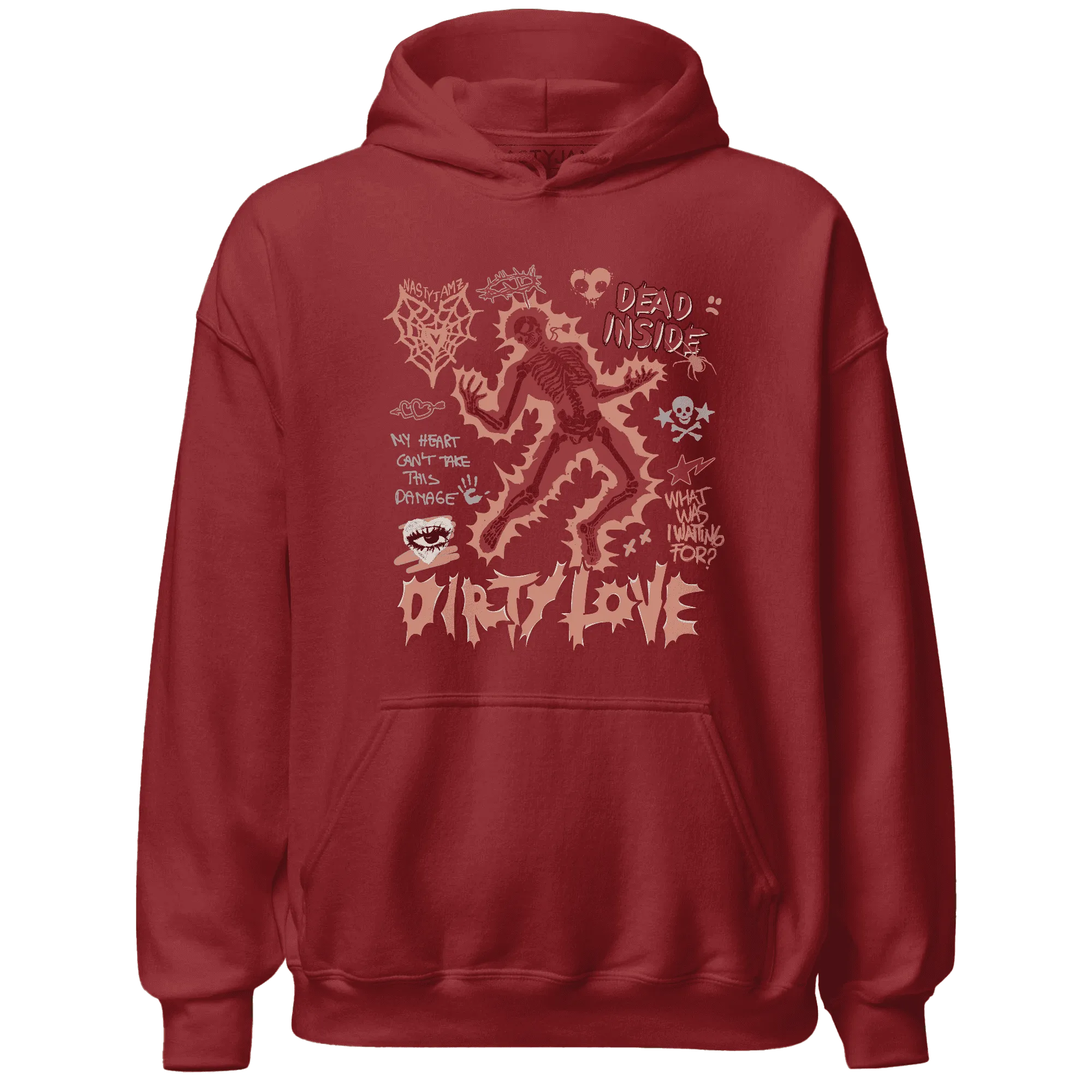 Dune-Red-13s-NastyJamz-Hoodie-Match-Dirty-Love-Skull