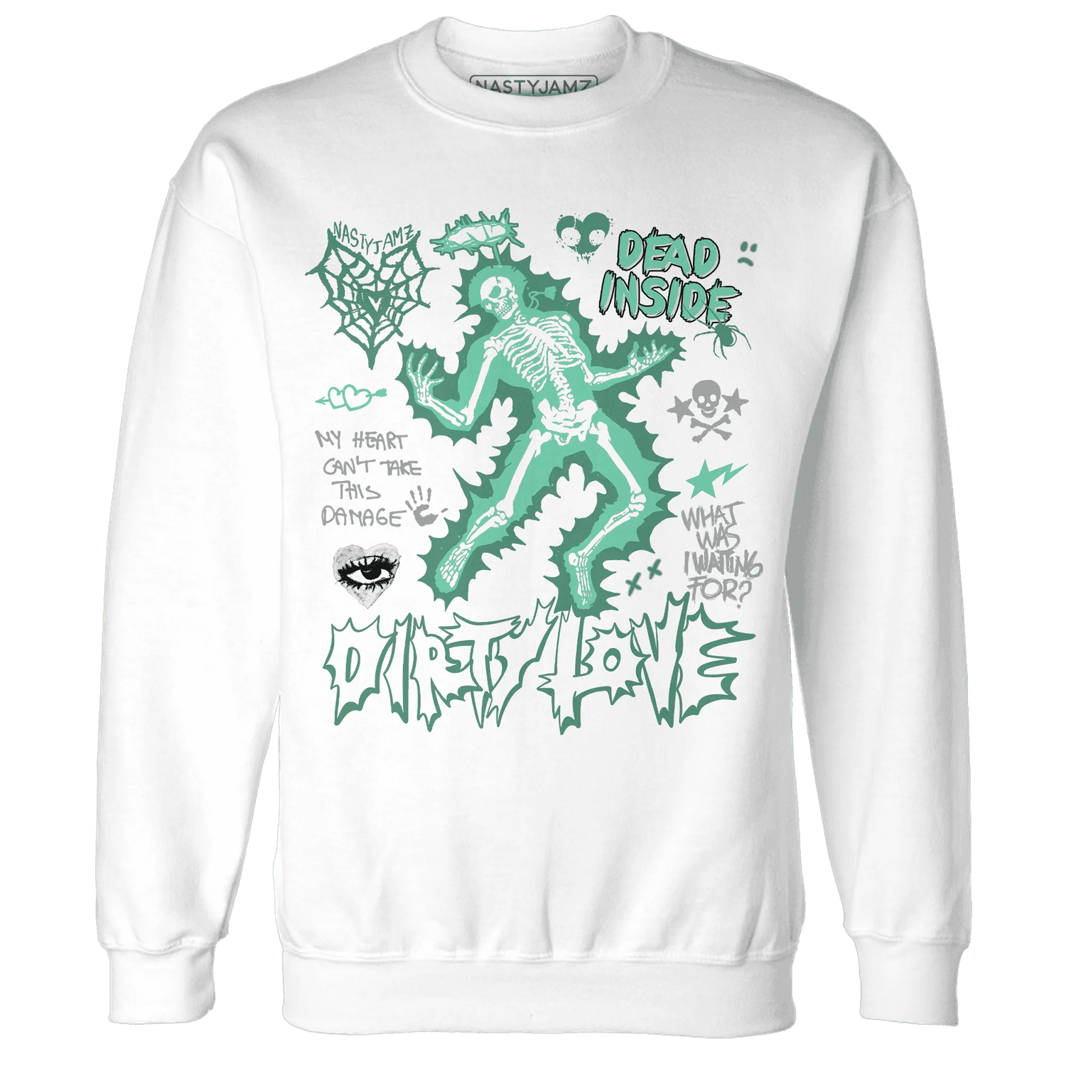 High-OG-Green-Glow-1s-NastyJamz-Sweatshirt-Match-Dirty-Love-Skull