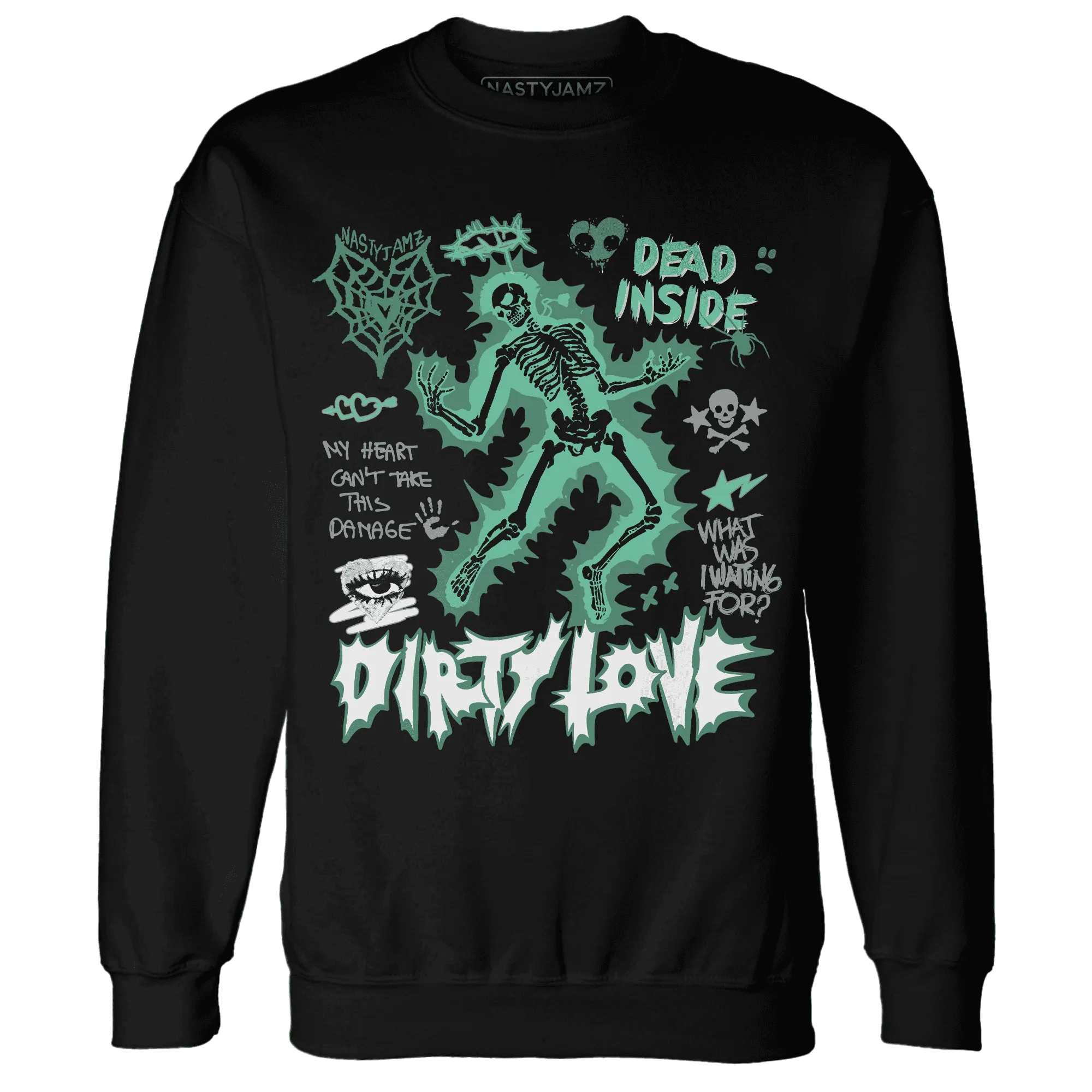 High-OG-Green-Glow-1s-NastyJamz-Sweatshirt-Match-Dirty-Love-Skull
