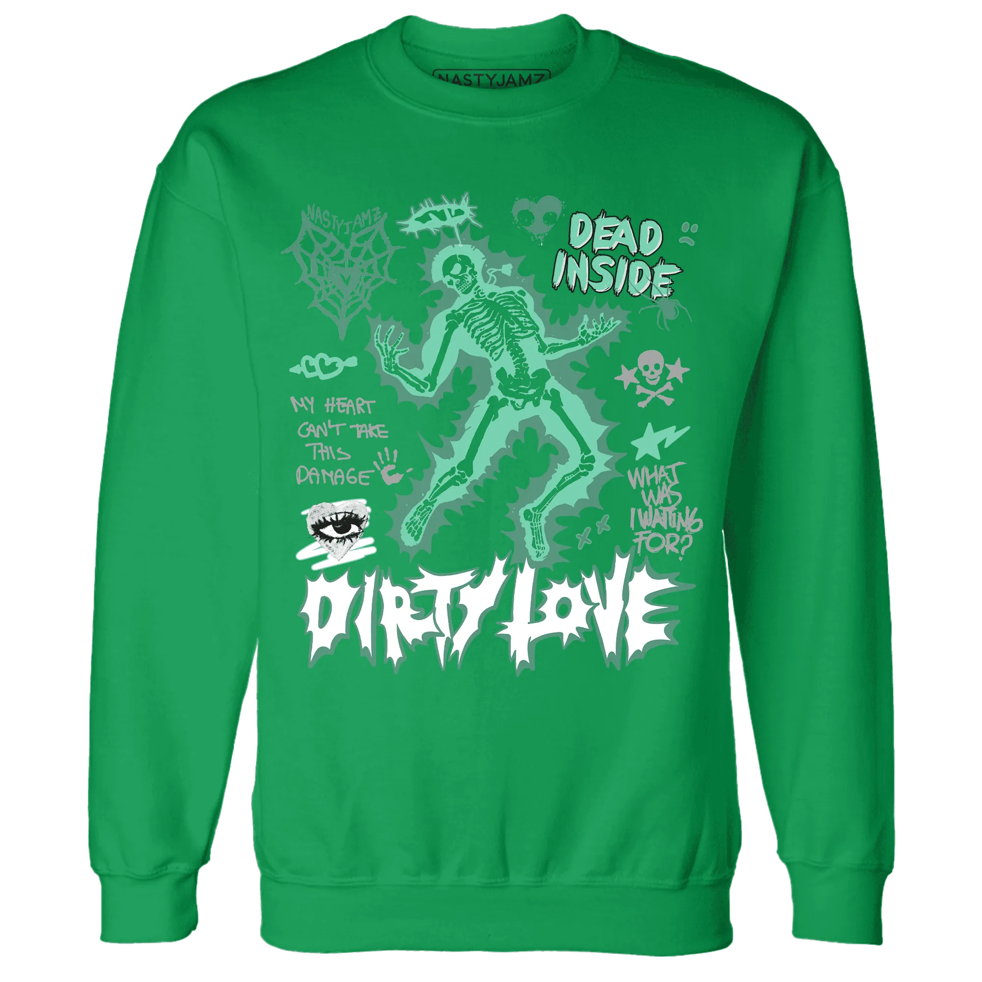 High-OG-Green-Glow-1s-NastyJamz-Sweatshirt-Match-Dirty-Love-Skull