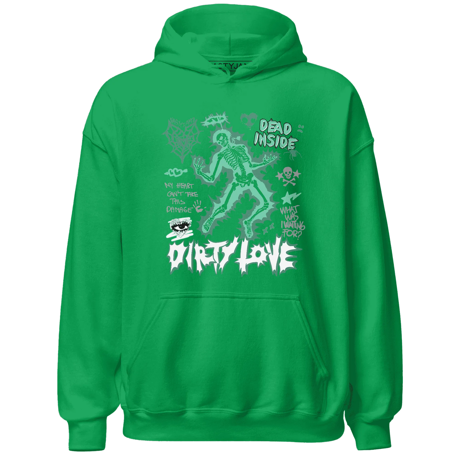 High-OG-Green-Glow-1s-NastyJamz-Hoodie-Match-Dirty-Love-Skull