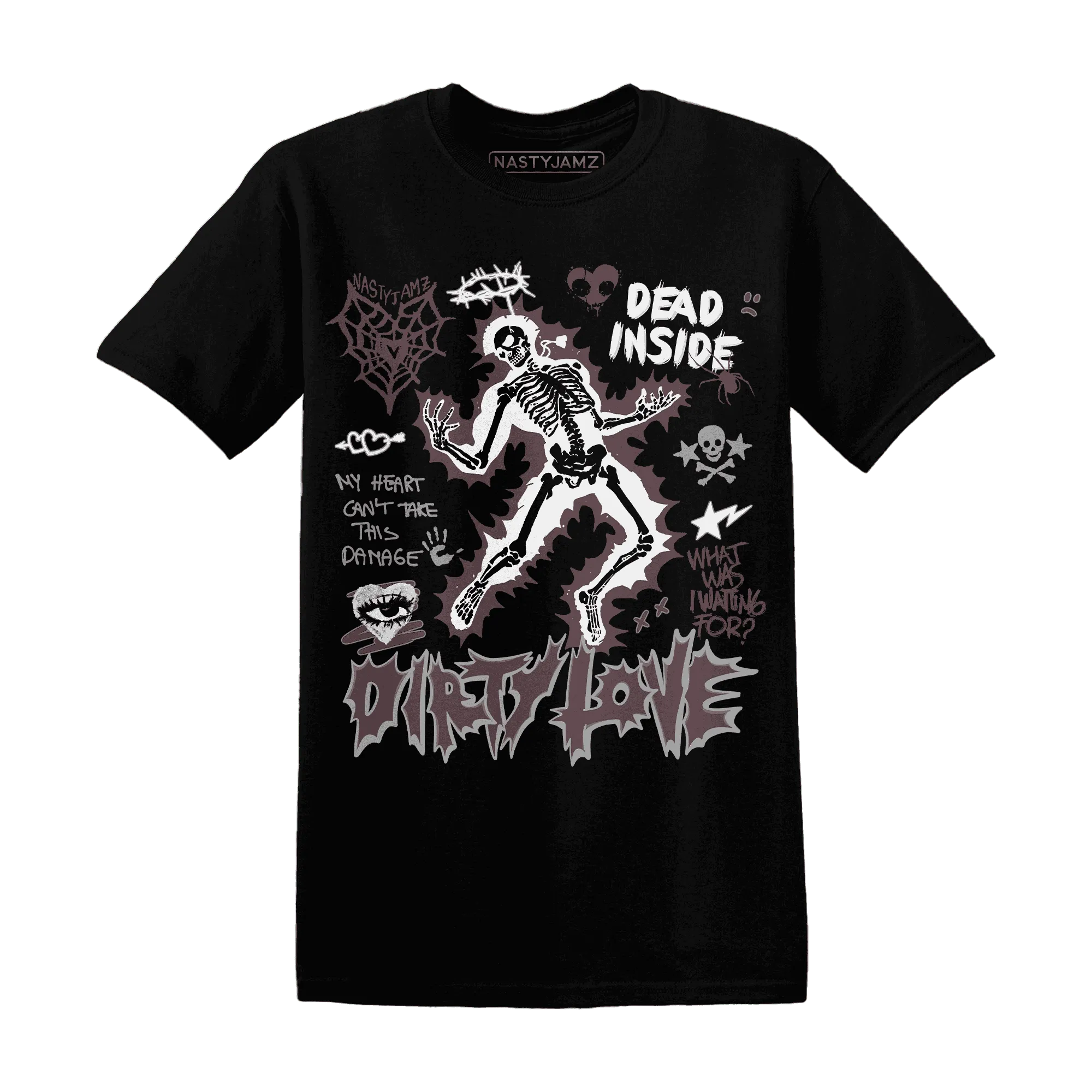 Burgundy-Crush-3s-NastyJamz-T-Shirt-Match-Dirty-Love-Skull