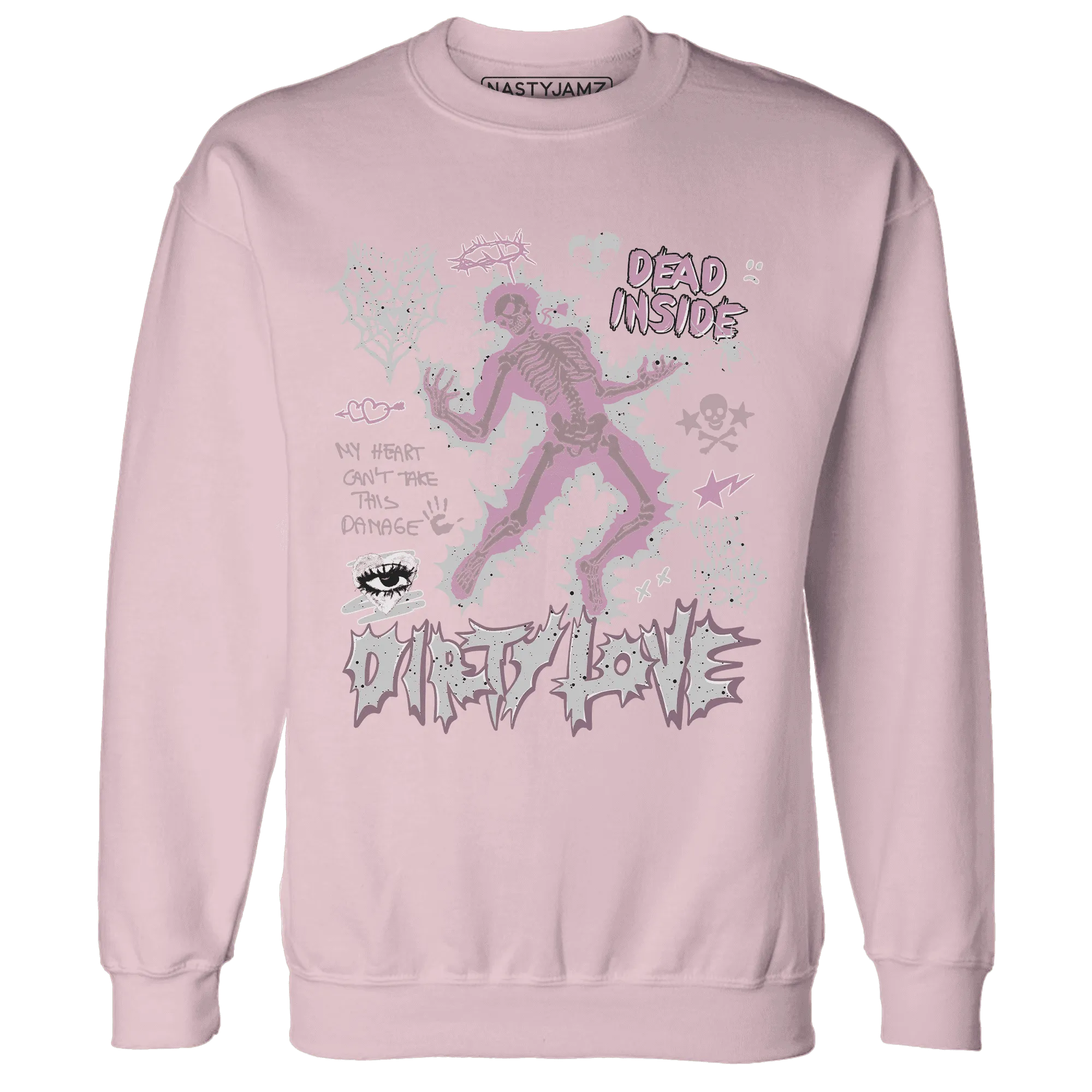 Orchid-Neutral-Grey-Black-White-4s-NastyJamz-Sweatshirt-Match-Dirty-Love-Skull